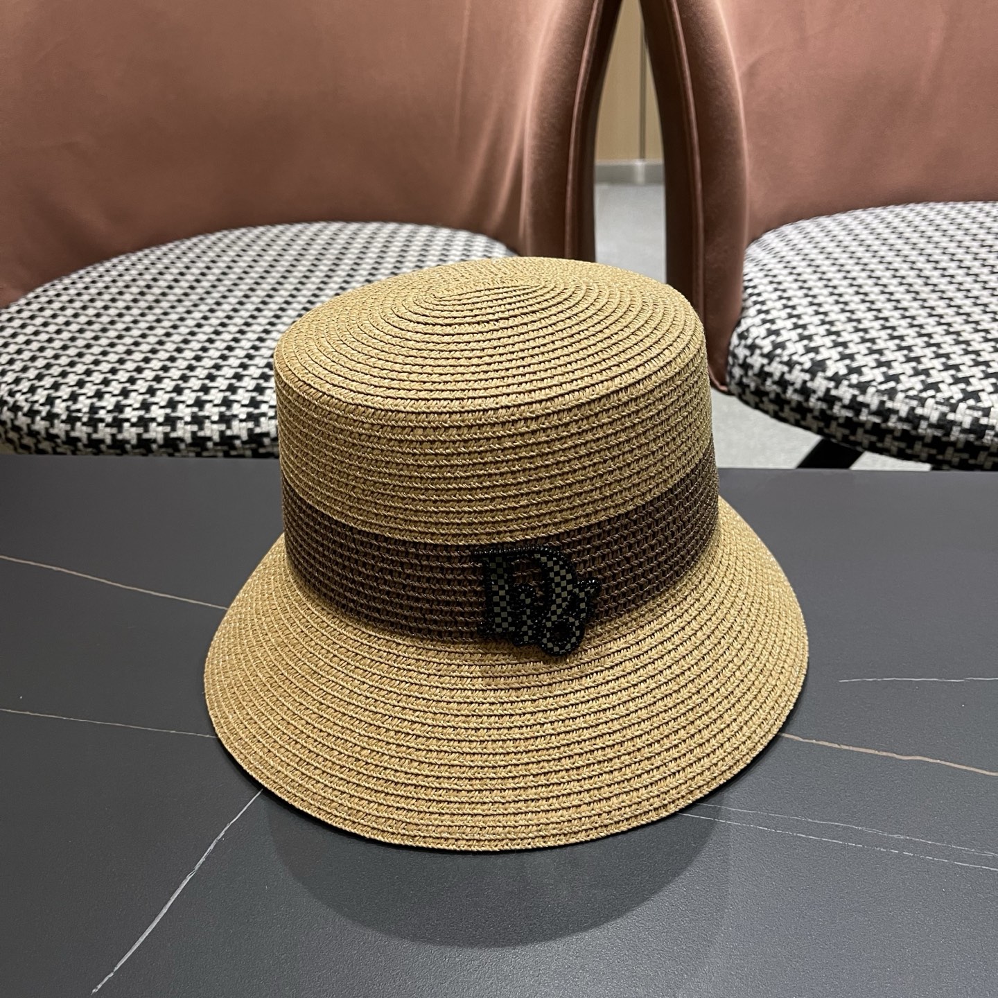 Dior迪奥新款渔夫帽，遮阳草帽，头围57cm