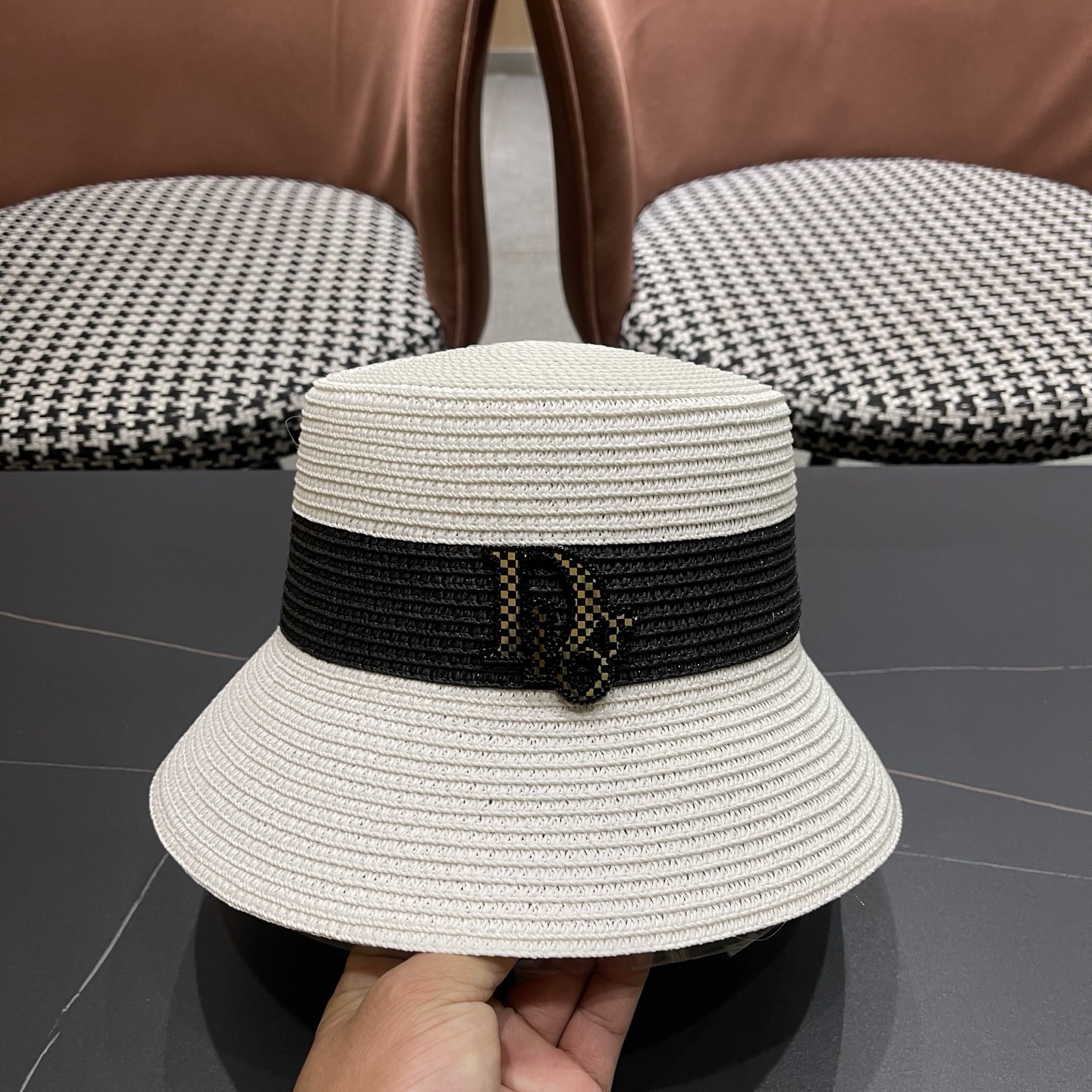 Dior迪奥新款渔夫帽，遮阳草帽，头围57cm