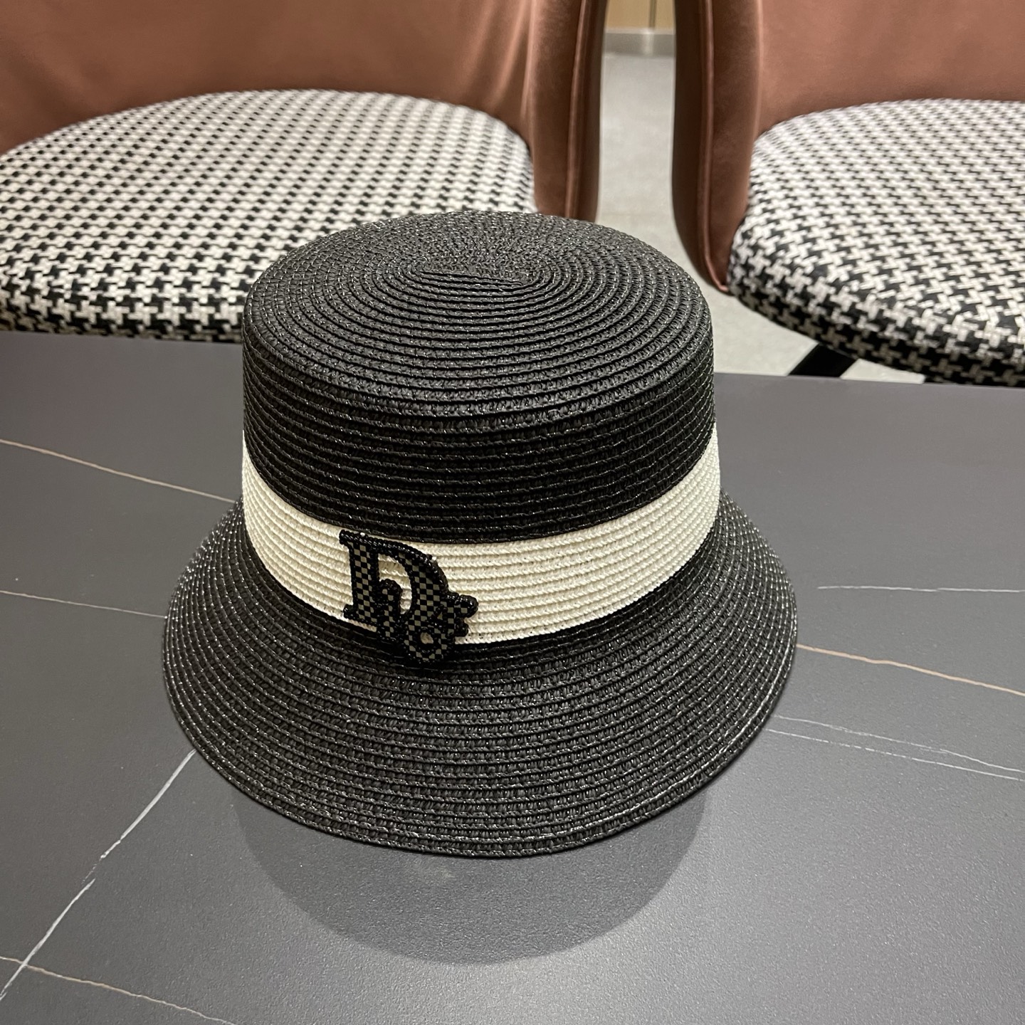 Dior迪奥新款渔夫帽，遮阳草帽，头围57cm