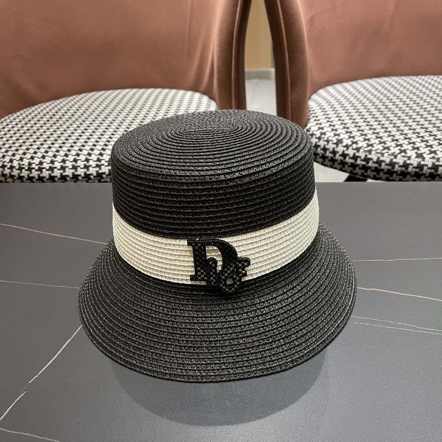 Dior迪奥新款渔夫帽，遮阳草帽，头围57cm