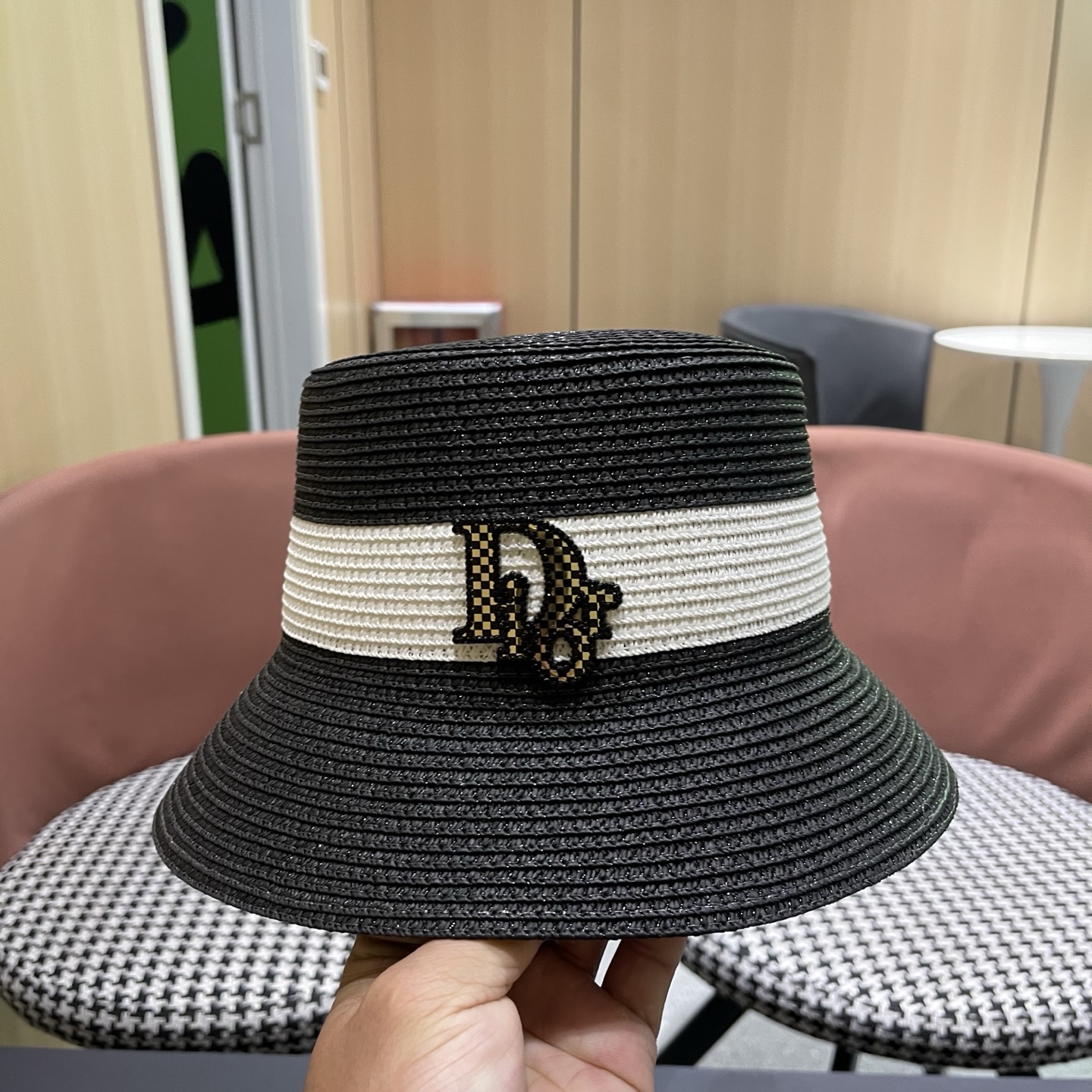 Dior迪奥新款渔夫帽，遮阳草帽，头围57cm