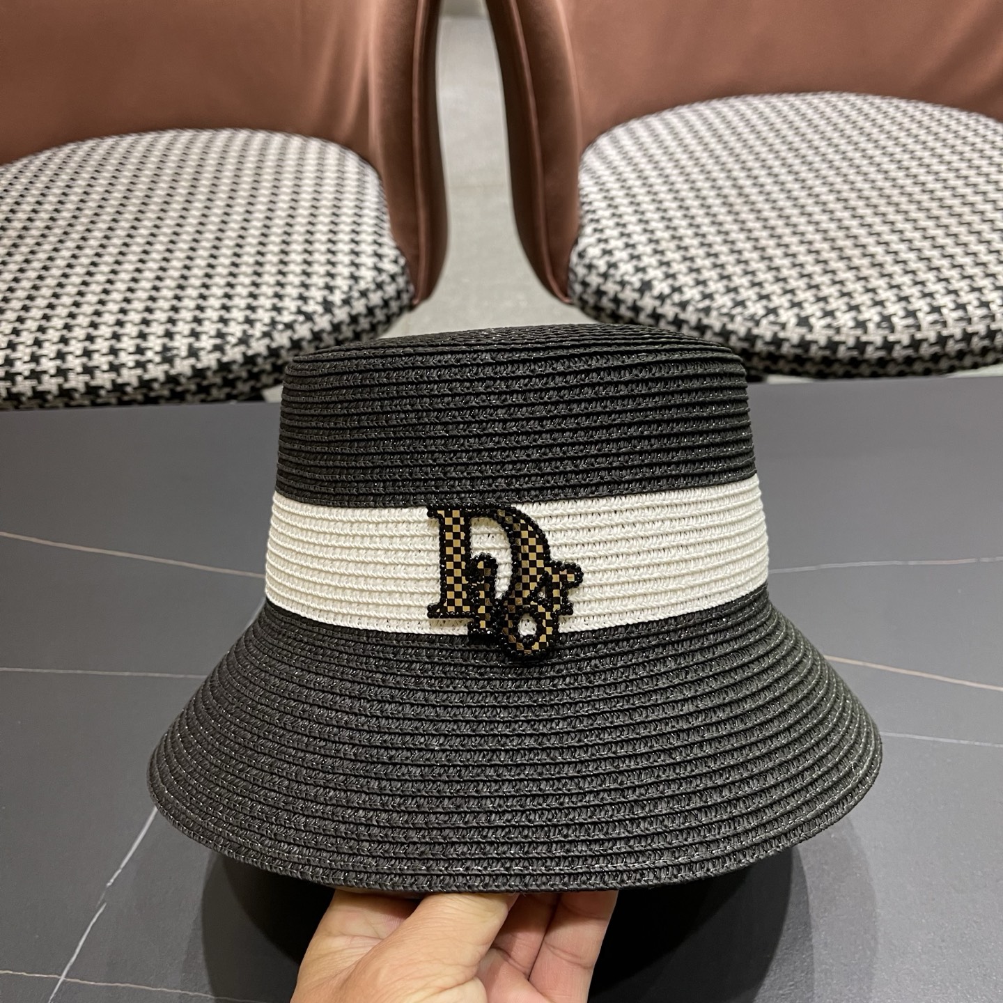 Dior迪奥新款渔夫帽，遮阳草帽，头围57cm