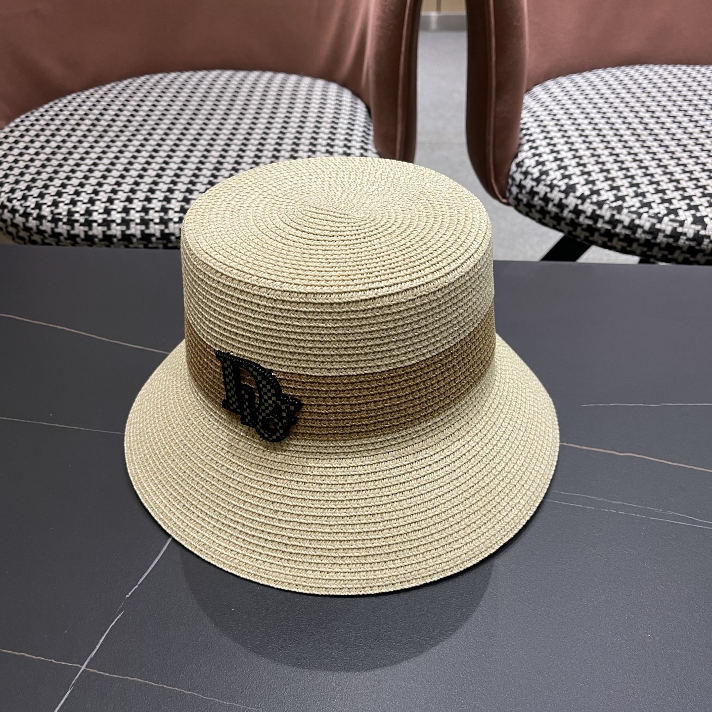Dior迪奥新款渔夫帽，遮阳草帽，头围57cm