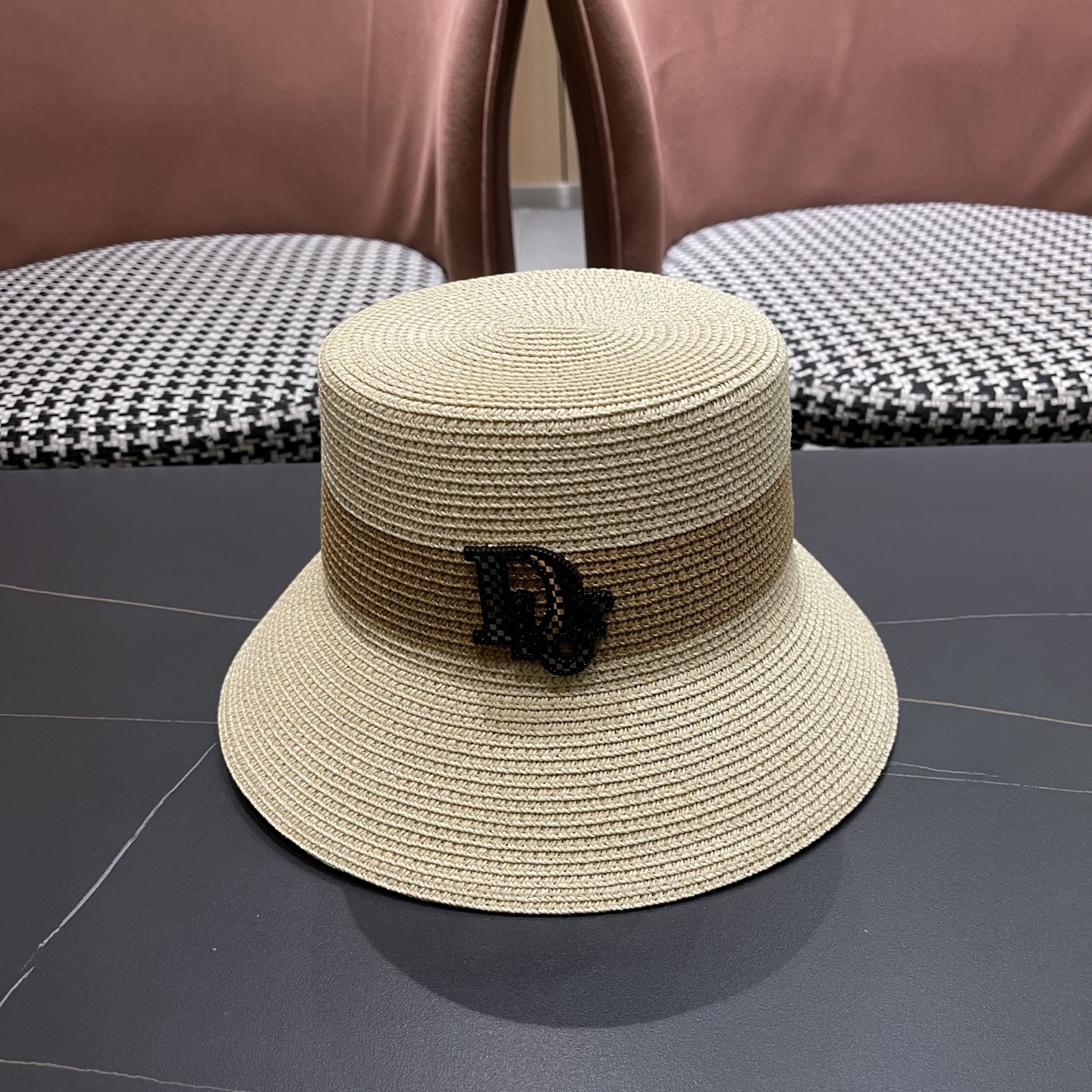 Dior迪奥新款渔夫帽，遮阳草帽，头围57cm
