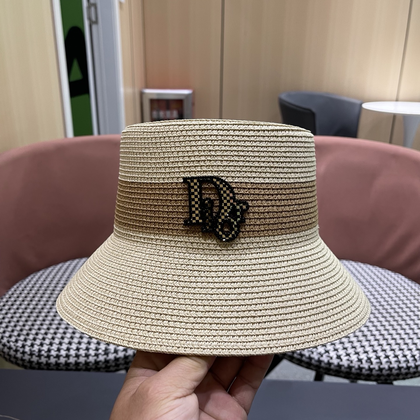 Dior迪奥新款渔夫帽，遮阳草帽，头围57cm