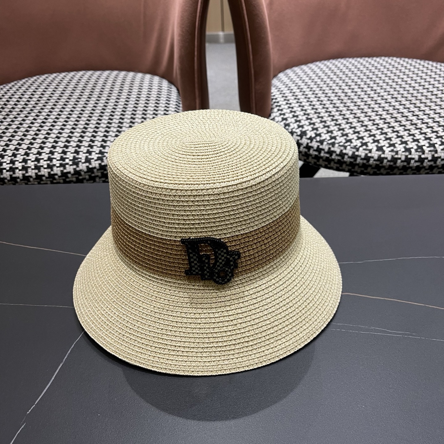 Dior迪奥新款渔夫帽，遮阳草帽，头围57cm
