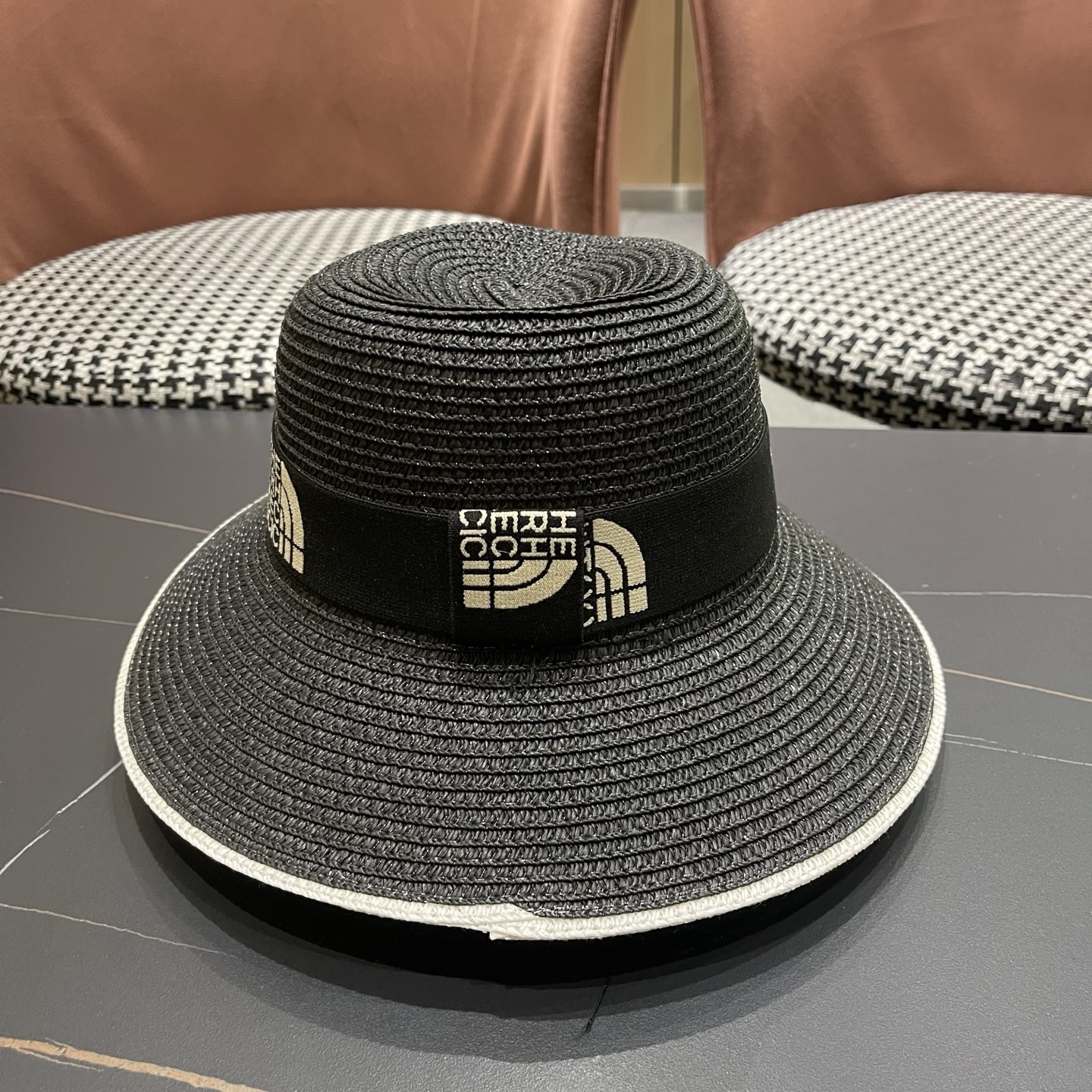 gucci古奇海边沙滩帽子女夏季出游防晒草帽户外大沿遮阳帽百搭盆帽