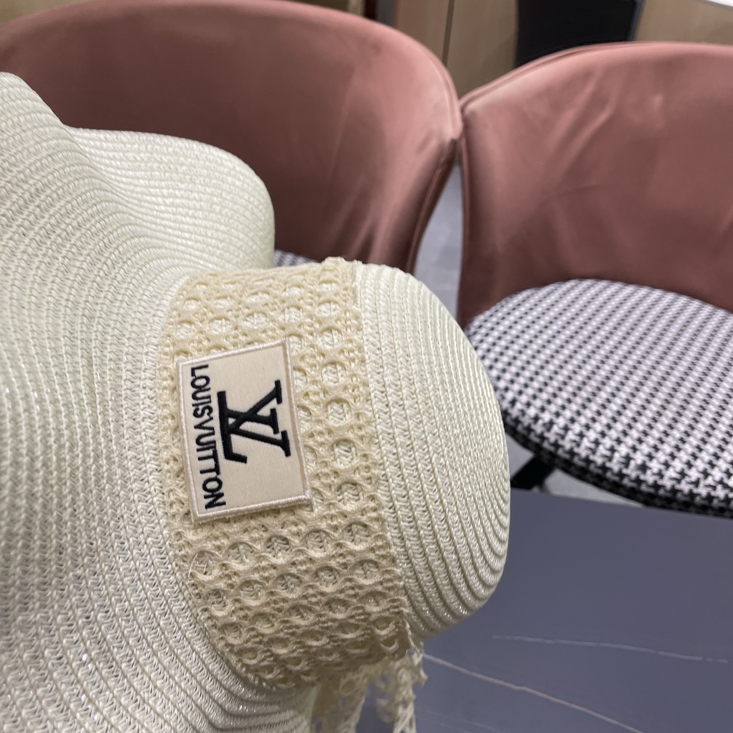 LV路易威登 夏天蝴蝶结遮阳帽女 海边沙滩度假防晒帽户外大檐太阳帽甜美草帽