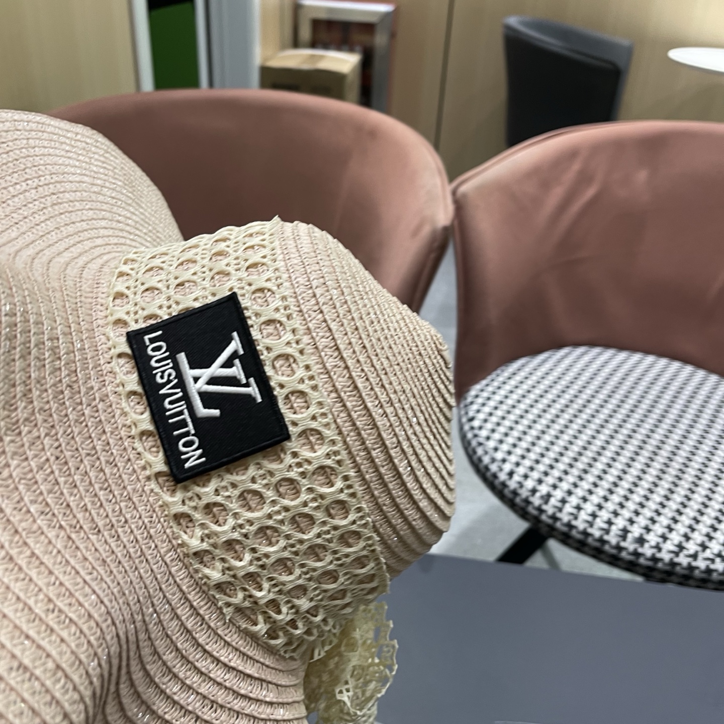 LV路易威登 夏天蝴蝶结遮阳帽女 海边沙滩度假防晒帽户外大檐太阳帽甜美草帽