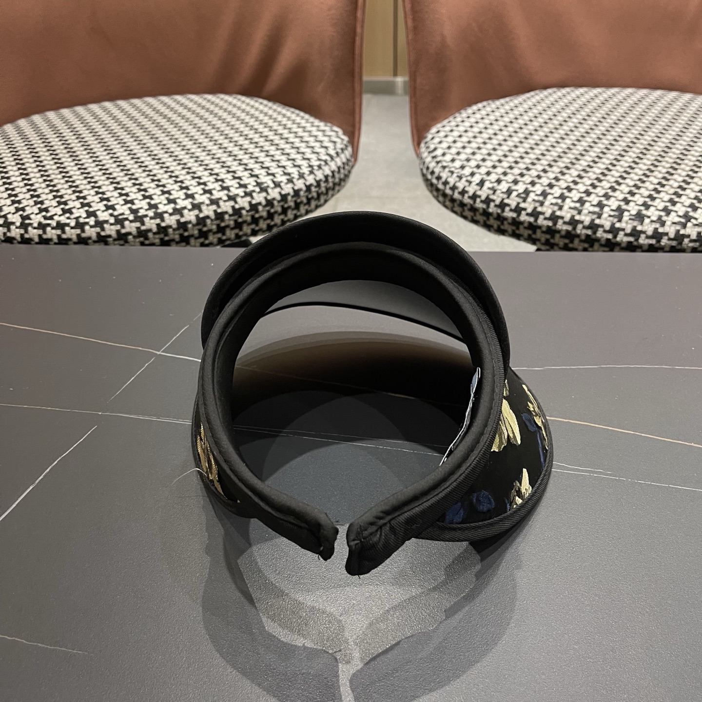 PRADA普拉达 户外韩国进口防晒帽女春宽檐防uv花朵遮阳发箍空顶太阳帽