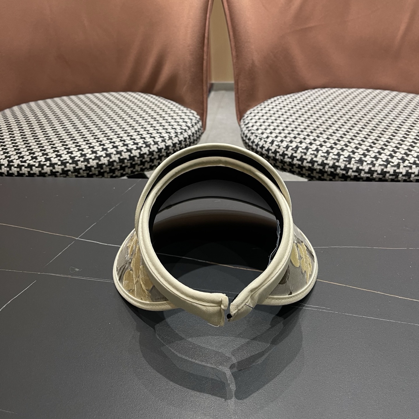 PRADA普拉达 户外韩国进口防晒帽女春宽檐防uv花朵遮阳发箍空顶太阳帽