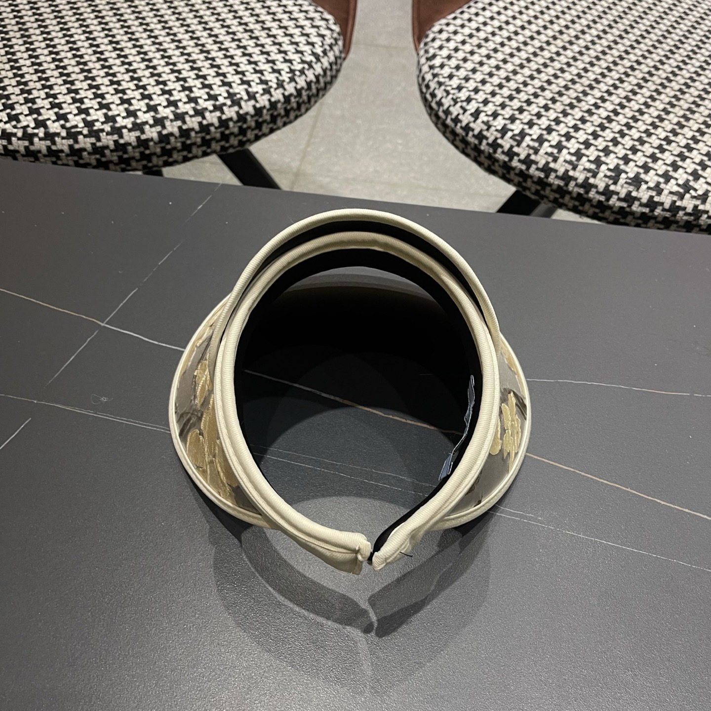 PRADA普拉达 户外韩国进口防晒帽女春宽檐防uv花朵遮阳发箍空顶太阳帽