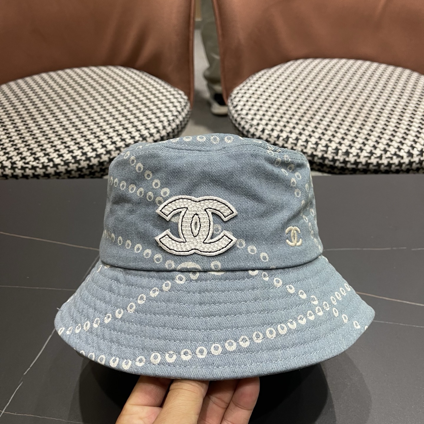 CHANEL 香奈儿春夏新款四季字母双C渔夫帽时尚百搭休闲遮阳防晒盆帽女