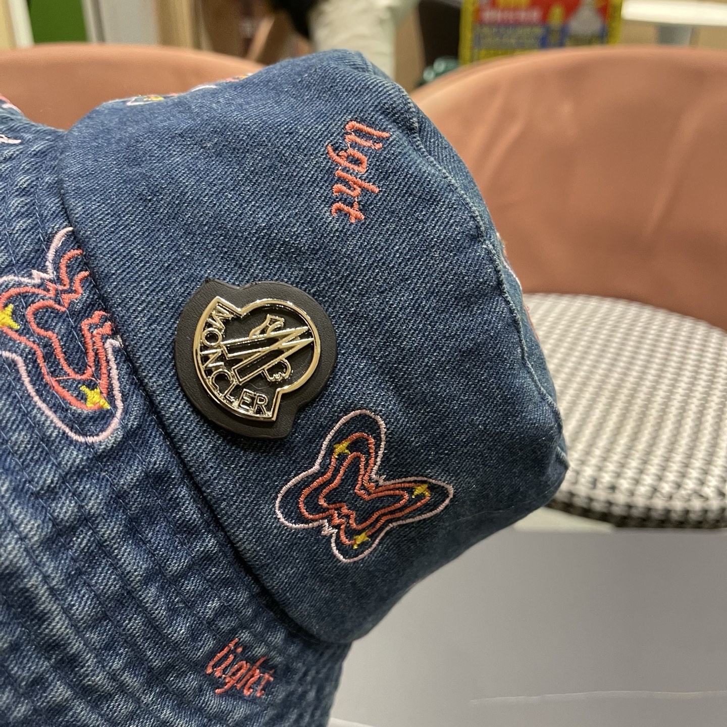 Moncler蒙口新款牛仔渔夫帽，经典流行款，质量超赞，