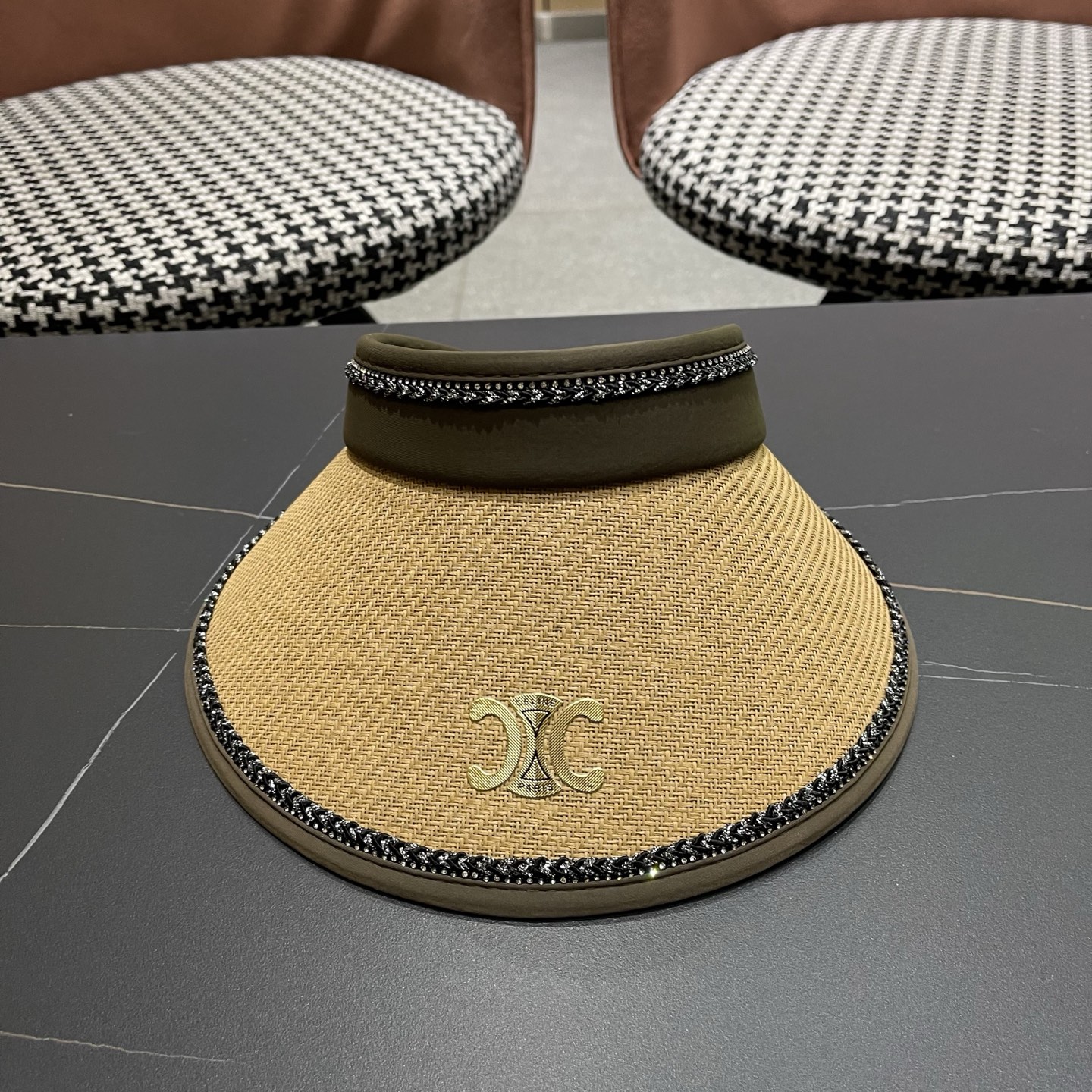 celine赛琳新款空顶发箍遮阳帽，可调节，头围57cm