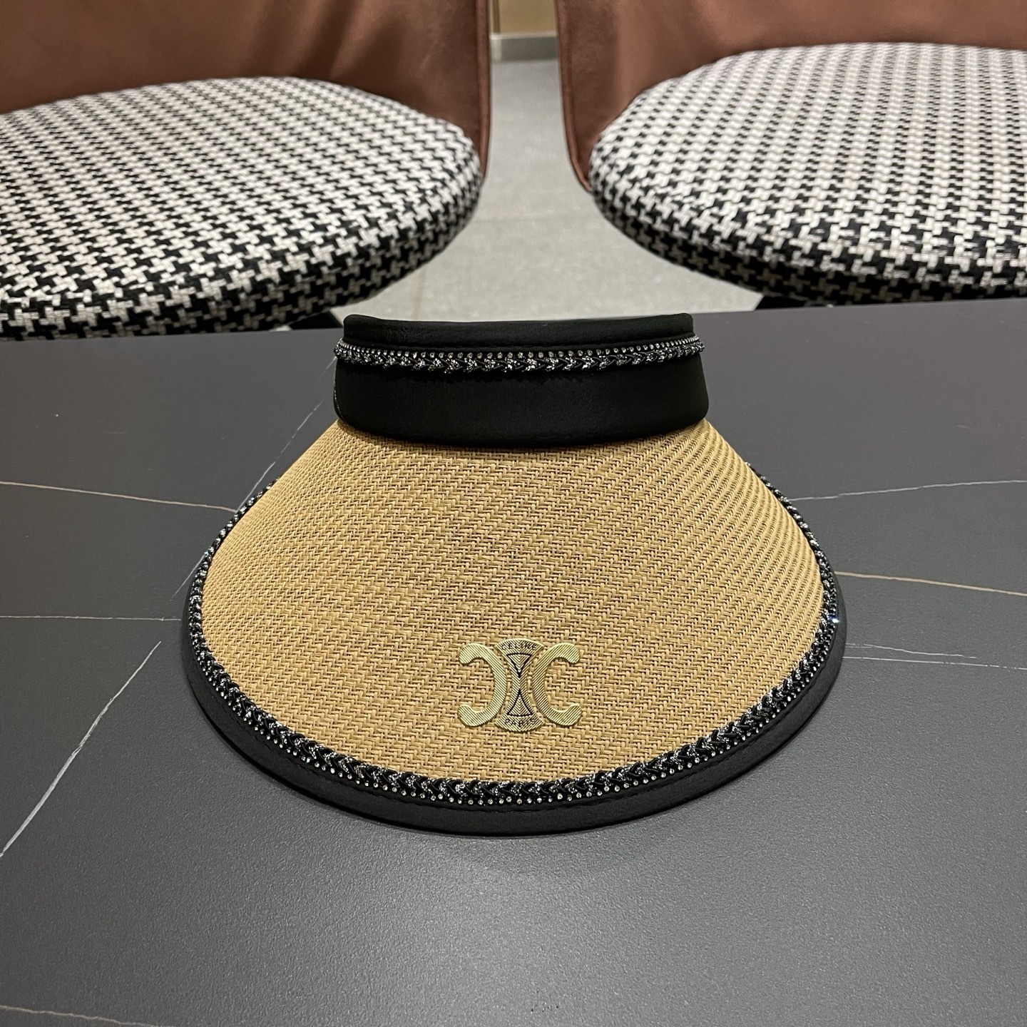 celine赛琳新款空顶发箍遮阳帽，可调节，头围57cm
