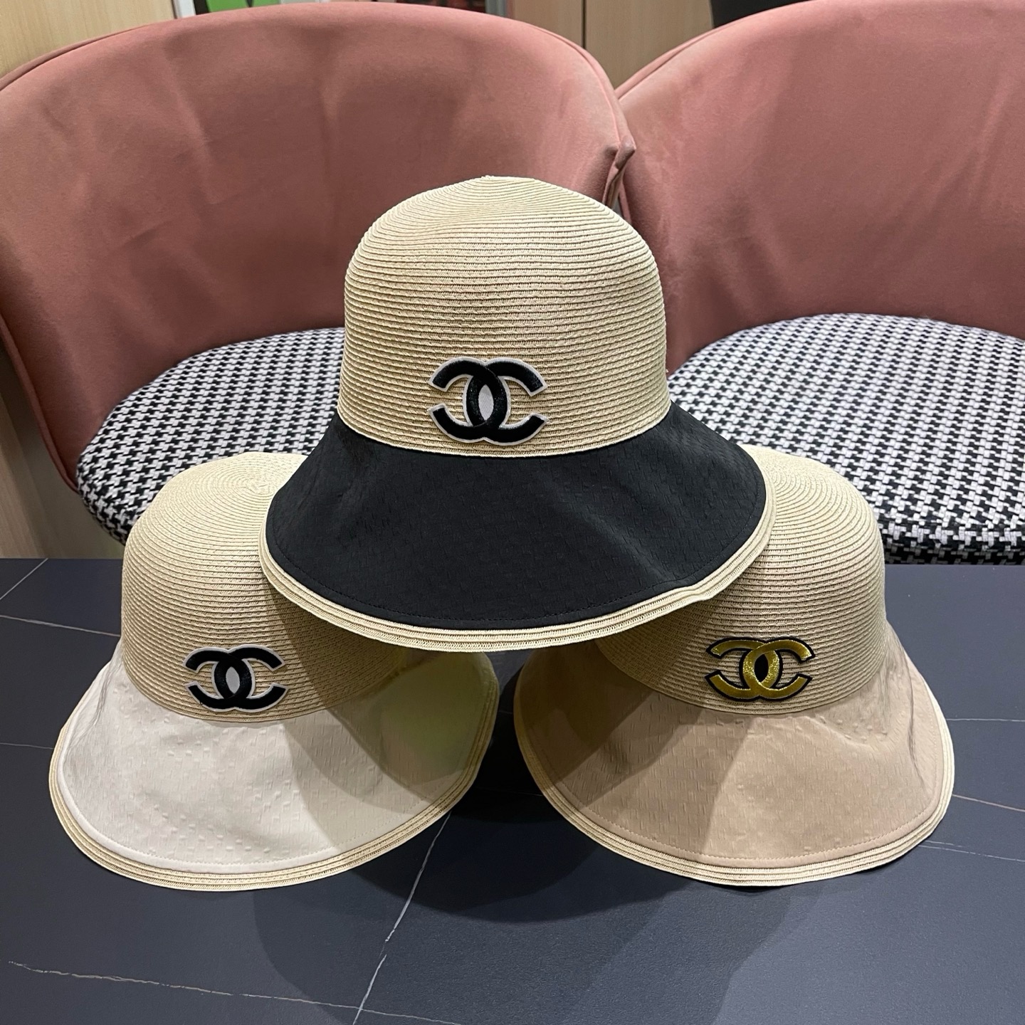 CHANEL 香奈儿早春新蝴蝶结遮阳渔夫帽， 女百搭韩版时尚草帽潮精致純也格质量超赞