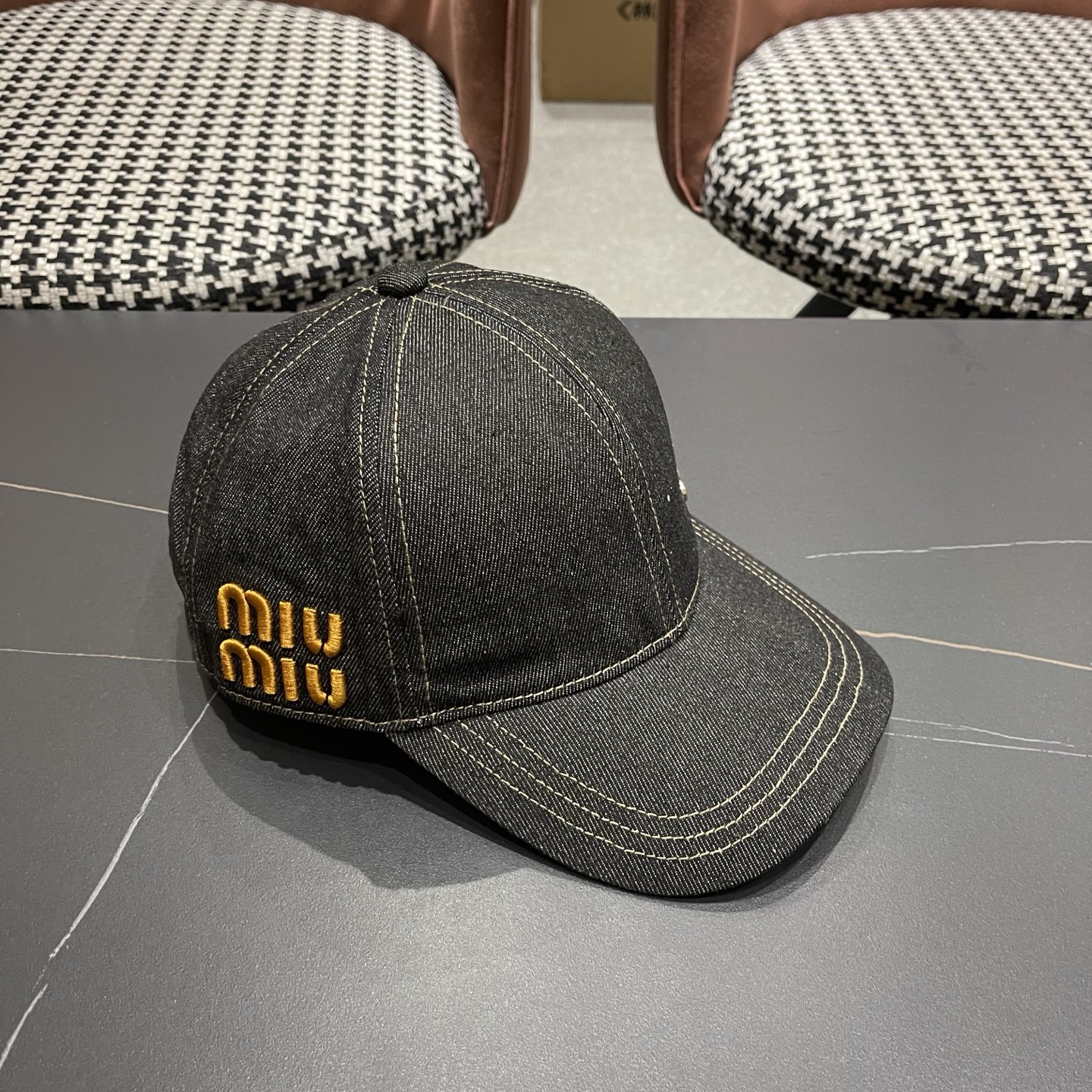 谬谬miumiu 原单春夏新款牛仔棒球帽，正品开模订制，原版做工细致质量超赞！