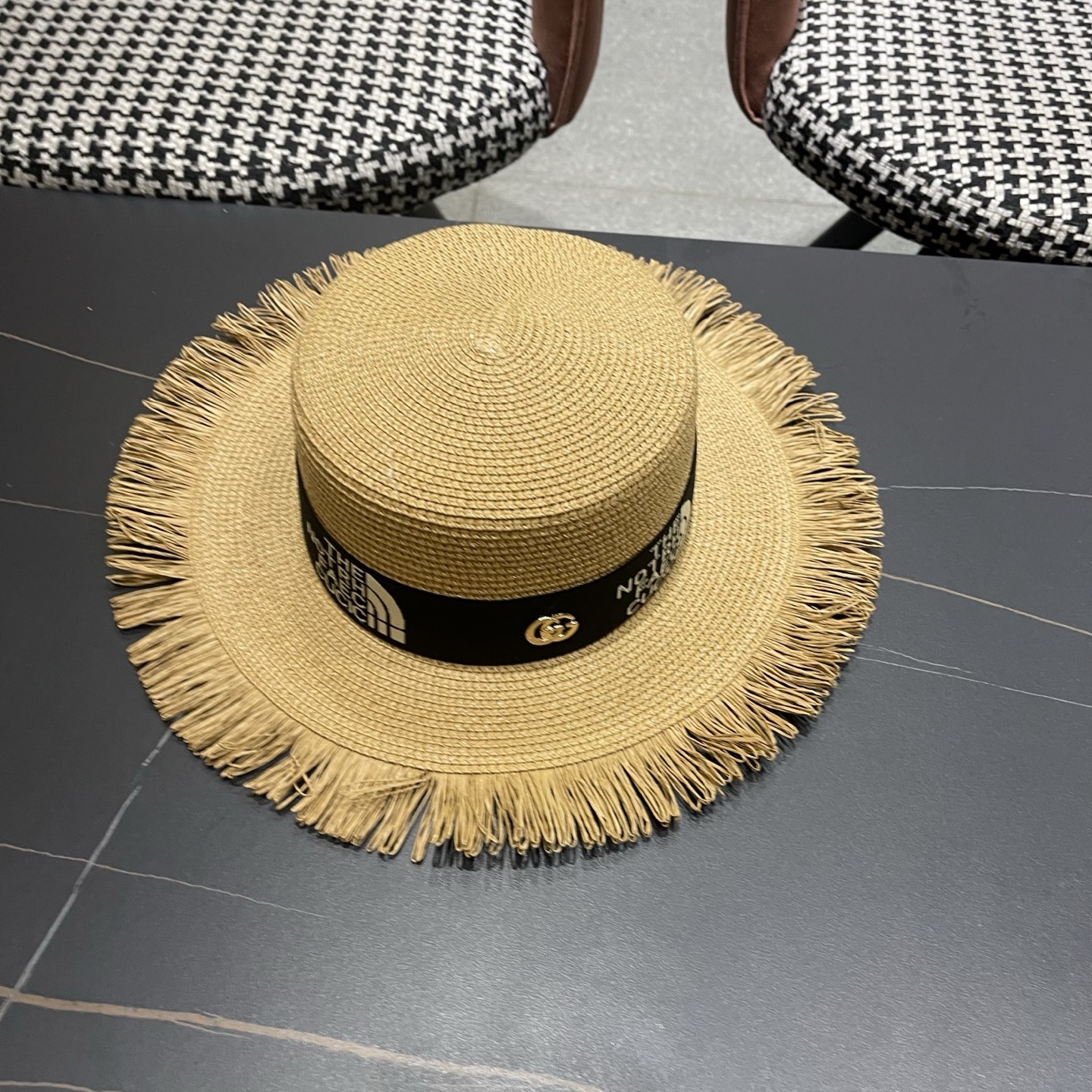 Gucci古奇新款草帽，沙滩大檐帽，头围57cm