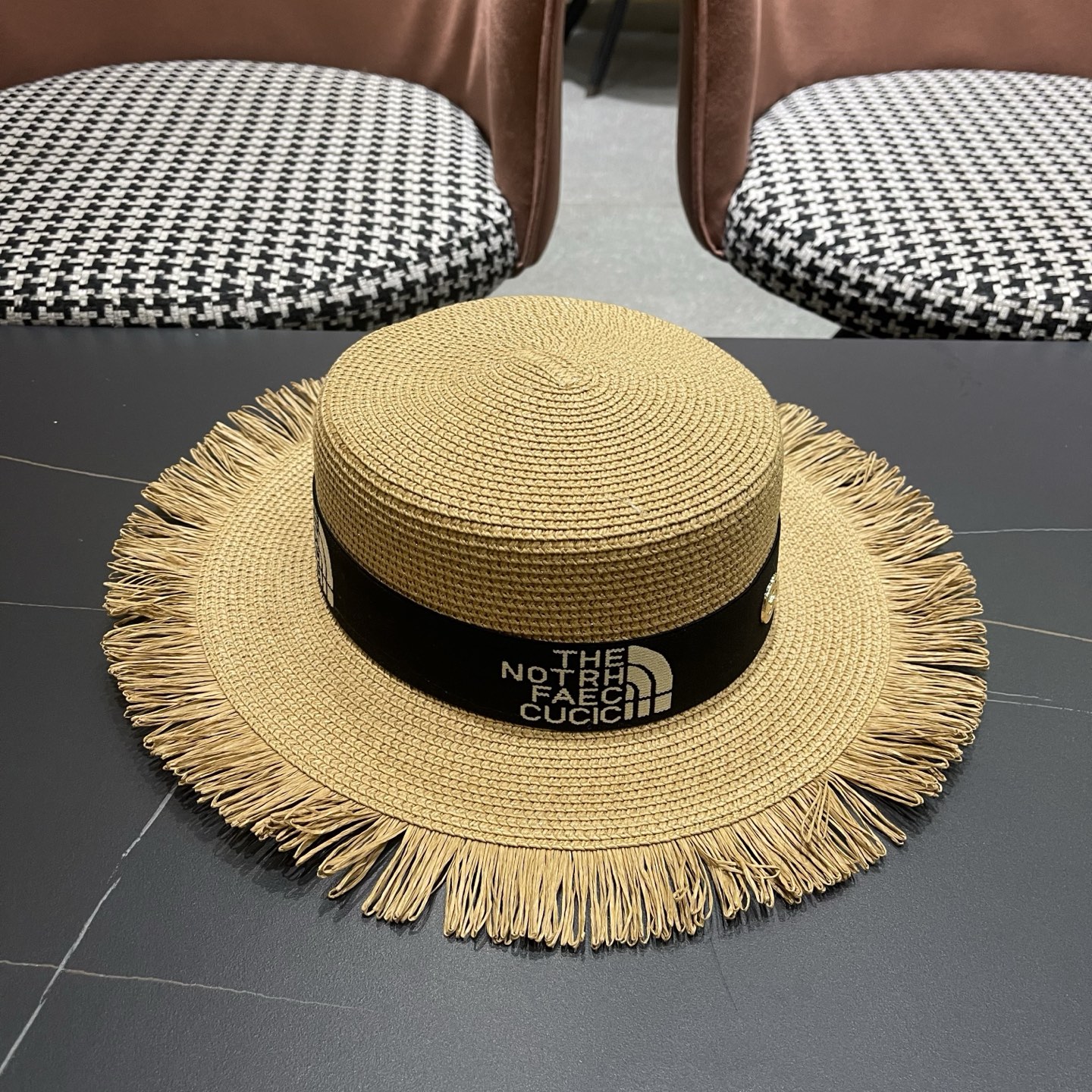 Gucci古奇新款草帽，沙滩大檐帽，头围57cm