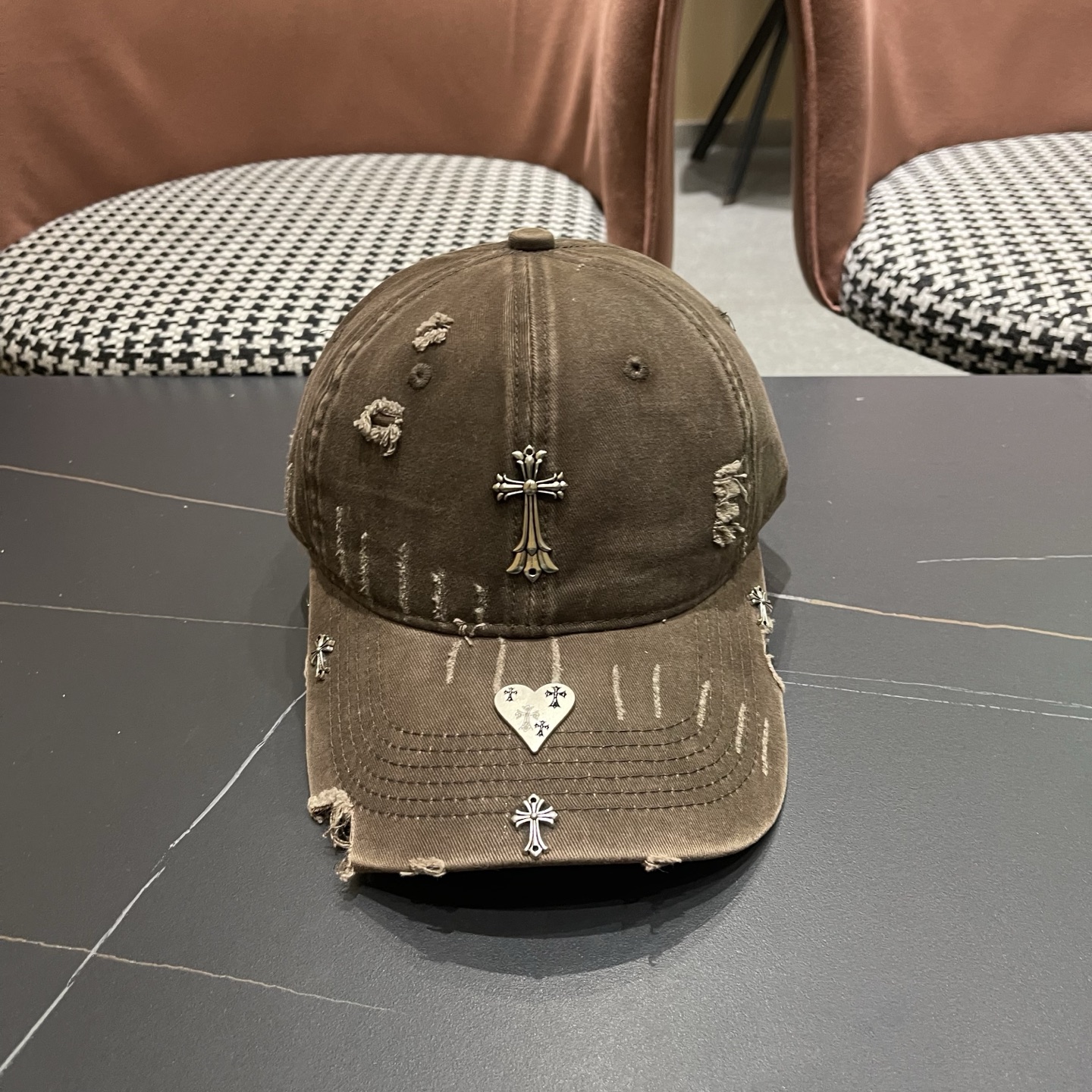 Chrome Hearts 克罗心💓早春韩版时尚棒球帽🧢鸭舌帽