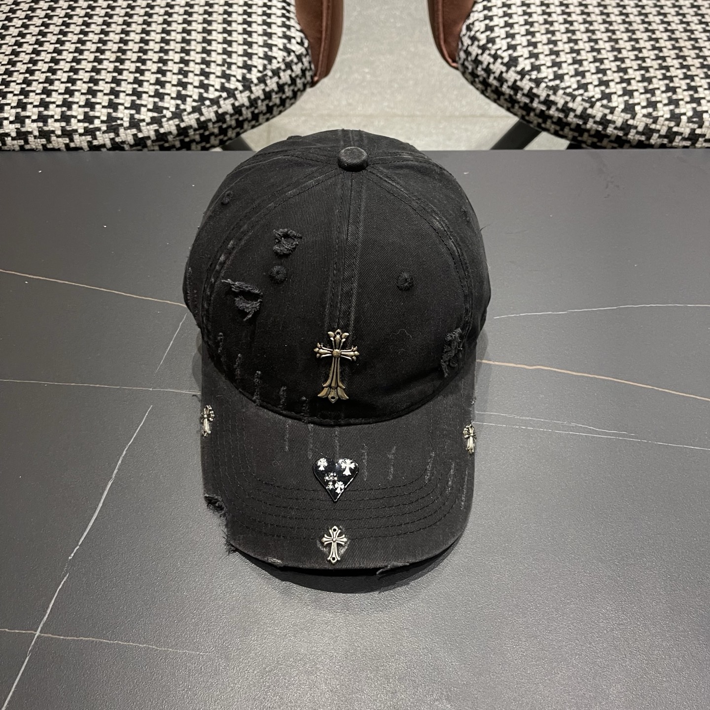 Chrome Hearts 克罗心💓早春韩版时尚棒球帽🧢鸭舌帽