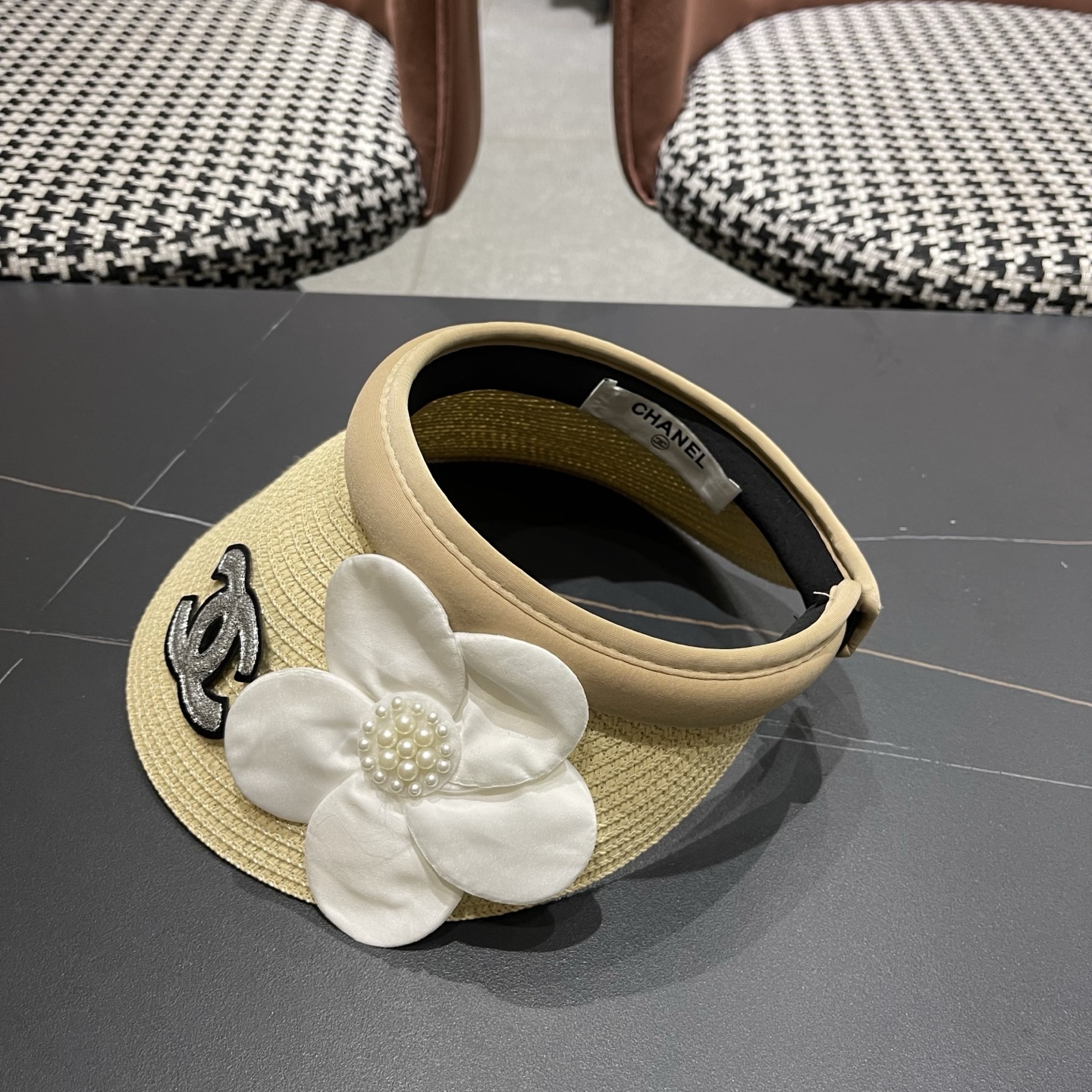 CHANEL香奈儿 新款夏季海边遮阳帽异国风情空顶帽欧美小香风显脸小太阳帽女