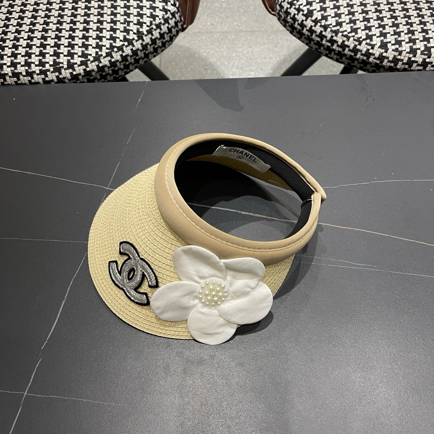 CHANEL香奈儿 新款夏季海边遮阳帽异国风情空顶帽欧美小香风显脸小太阳帽女