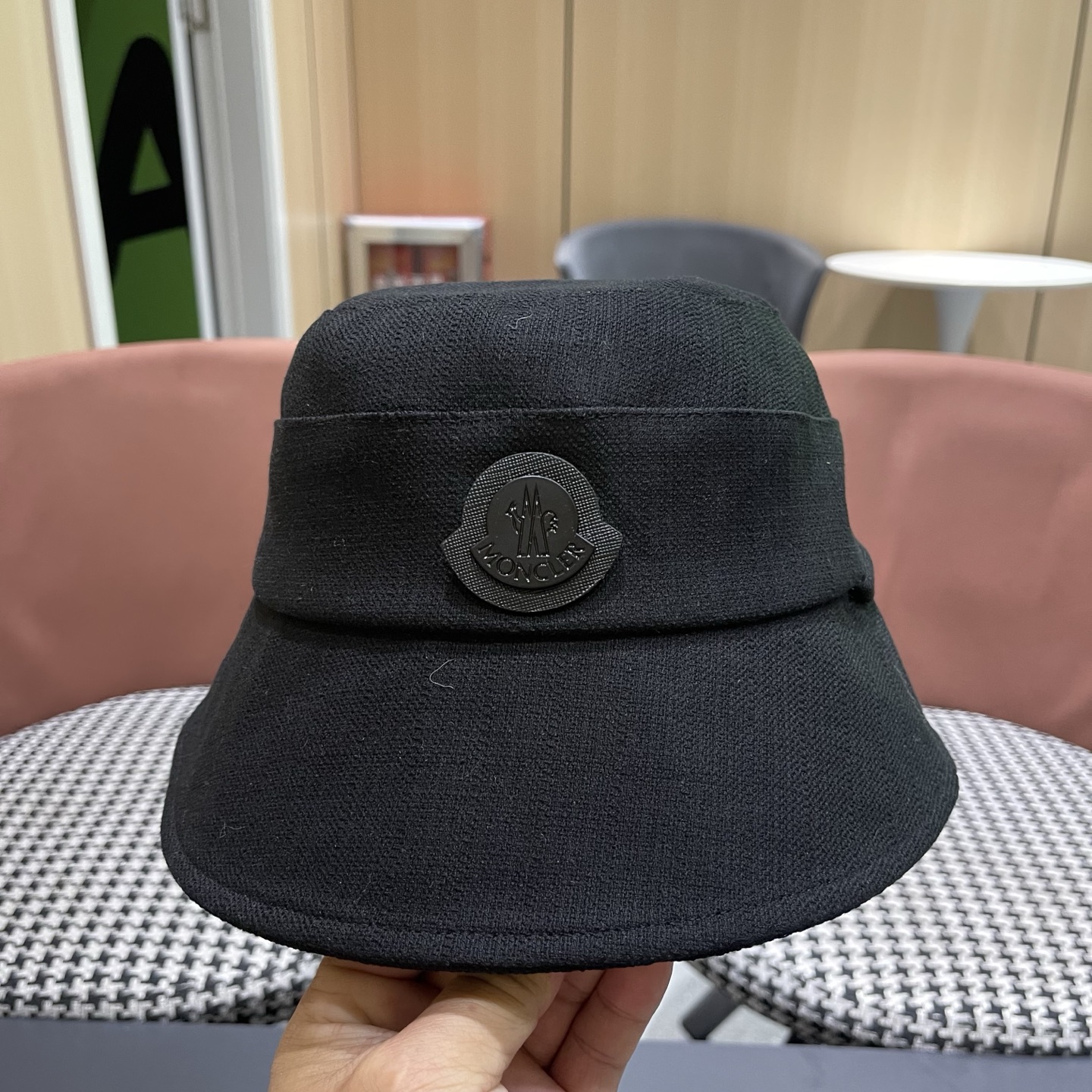 MONCLER（蒙口）韩版复古百搭系带蝴蝶结渔夫帽女春夏遮阳防晒显脸小盆帽