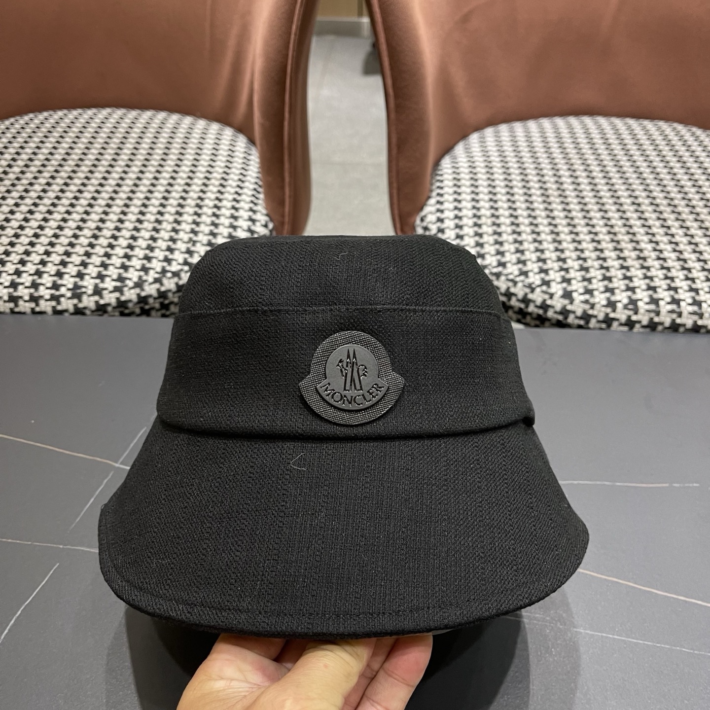 MONCLER（蒙口）韩版复古百搭系带蝴蝶结渔夫帽女春夏遮阳防晒显脸小盆帽
