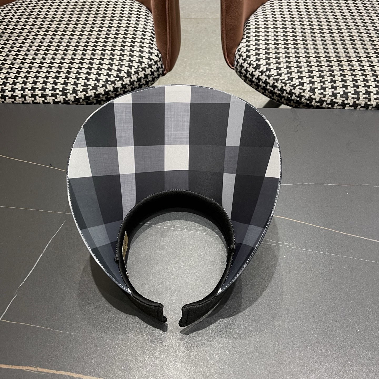 巴宝莉BURBERRY 韩系格子太阳帽女夏季出游大檐防晒遮阳帽骑行休闲百搭树叶空顶帽