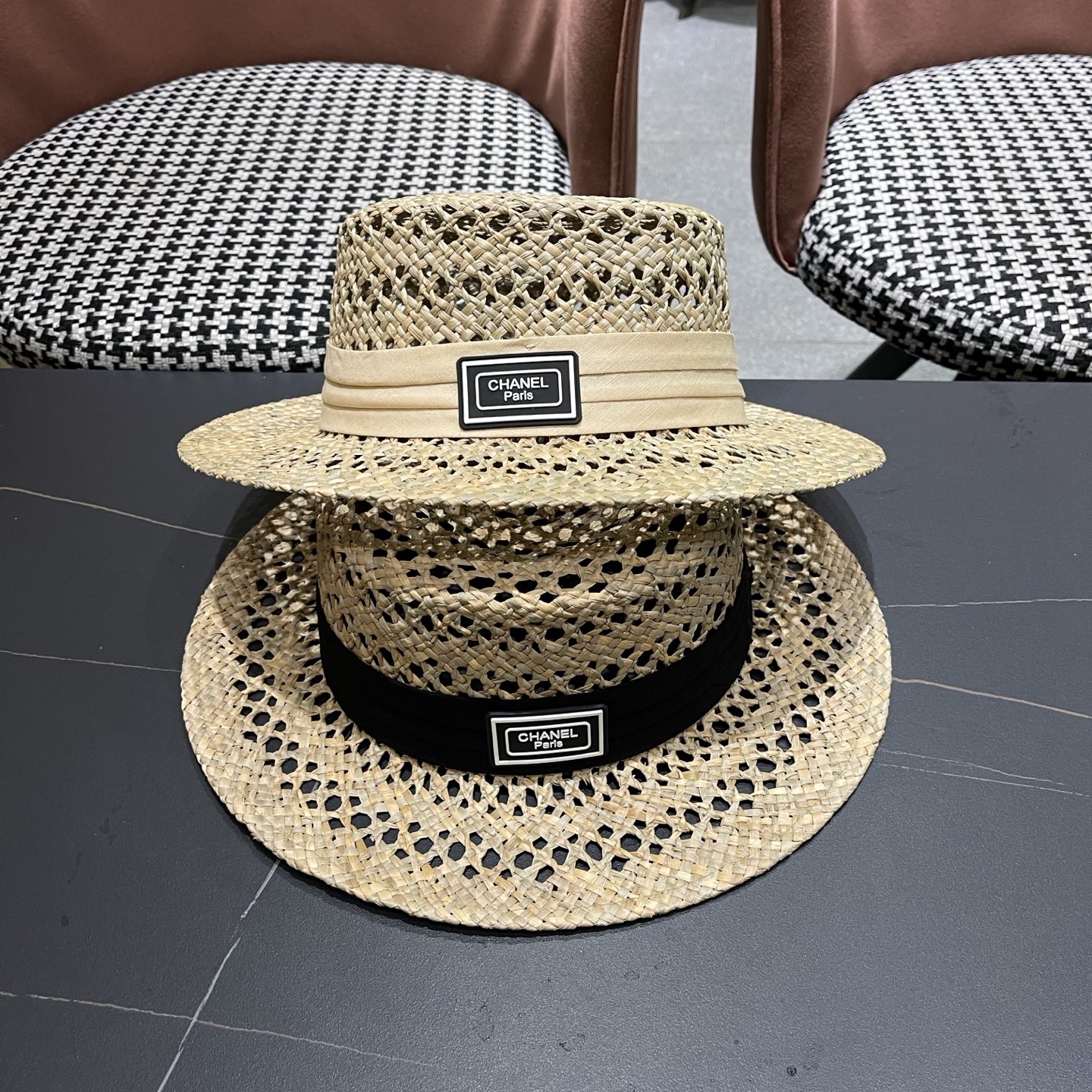 CHANEL香奈儿 法式镂空草帽女2026新款夏季海边沙滩度假老钱风礼帽防晒遮阳帽子
