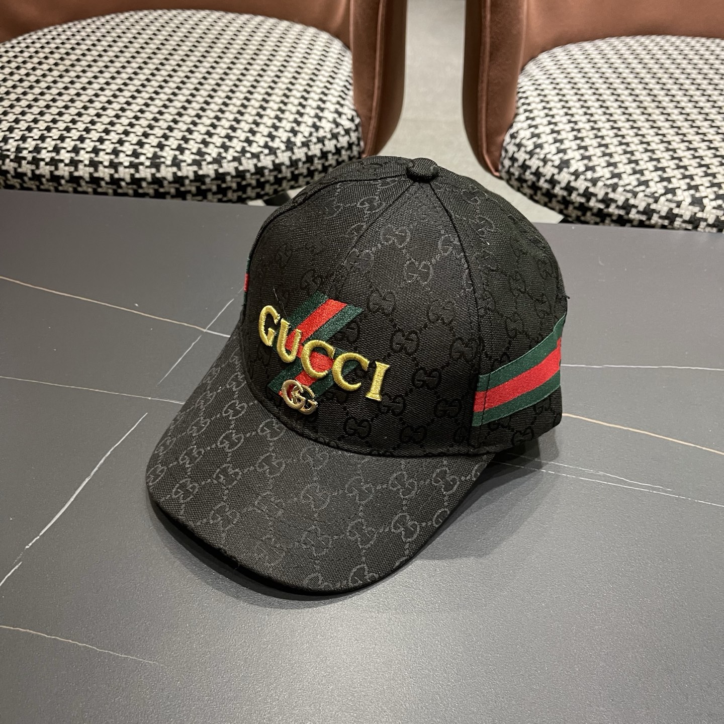 Gucci(古奇)经典原单棒球帽专柜1:1开模订制轻盈透气！实物拍摄，四季百搭男女适用，基础头围56，贴