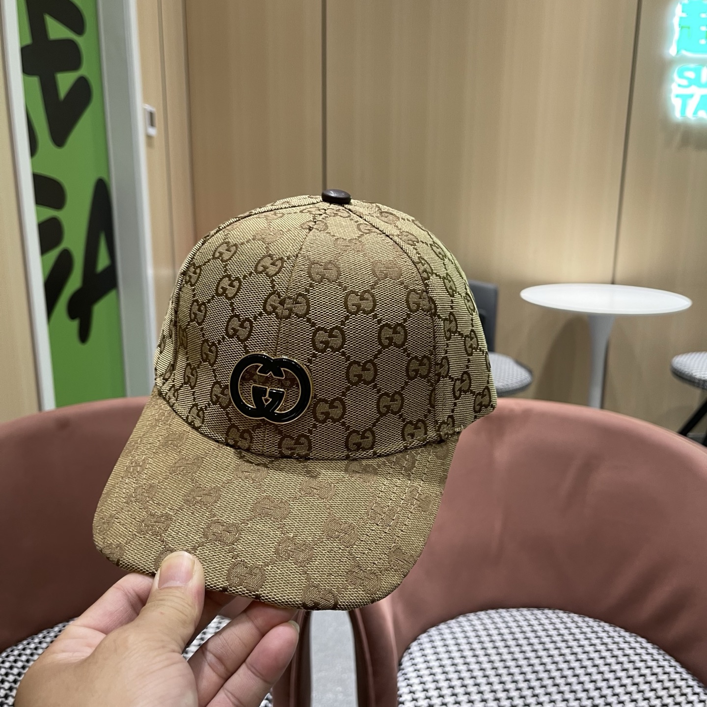 Gucci(古奇)新款原单棒球帽，1细节可媲美专柜，原版帆布料质量超赞！帅男靓女首选，时尚百搭。基础头围