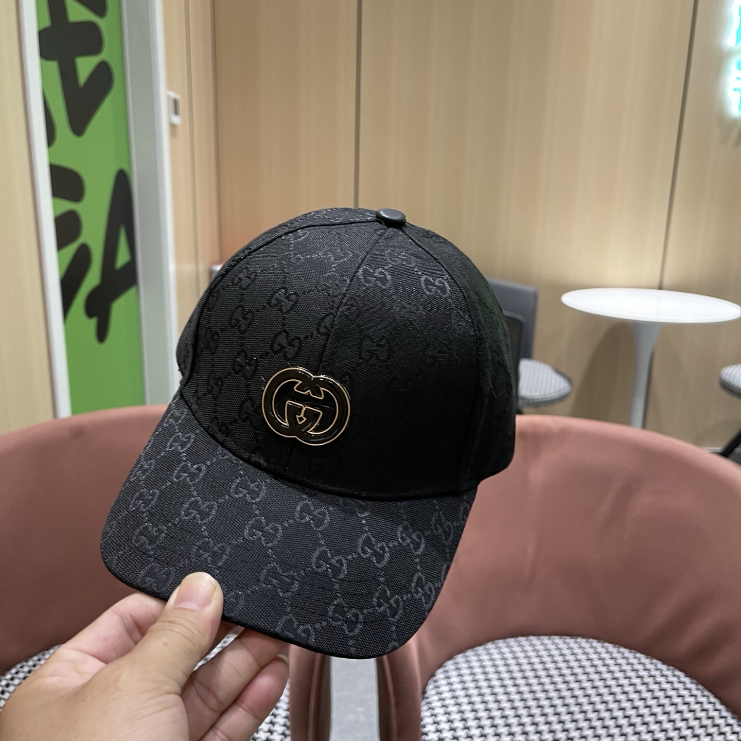 Gucci(古奇)新款原单棒球帽，细节可媲美专柜，原版帆布料质量超赞！帅男靓女首选，时尚百搭。基础头围5