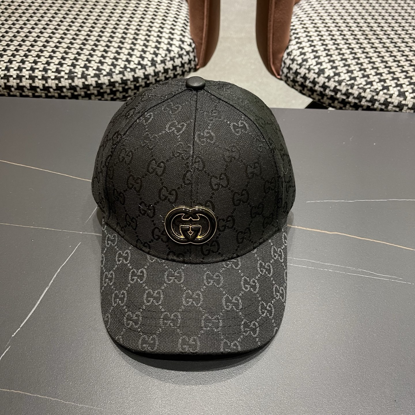 Gucci(古奇)新款原单棒球帽，细节可媲美专柜，原版帆布料质量超赞！帅男靓女首选，时尚百搭。基础头围5