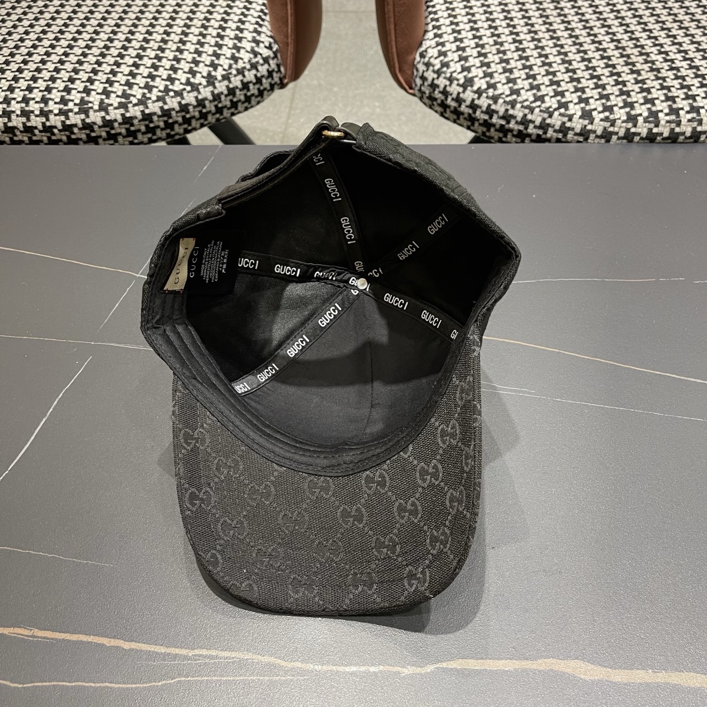 Gucci(古奇)新款原单棒球帽，细节可媲美专柜，原版帆布料质量超赞！帅男靓女首选，时尚百搭。基础头围5
