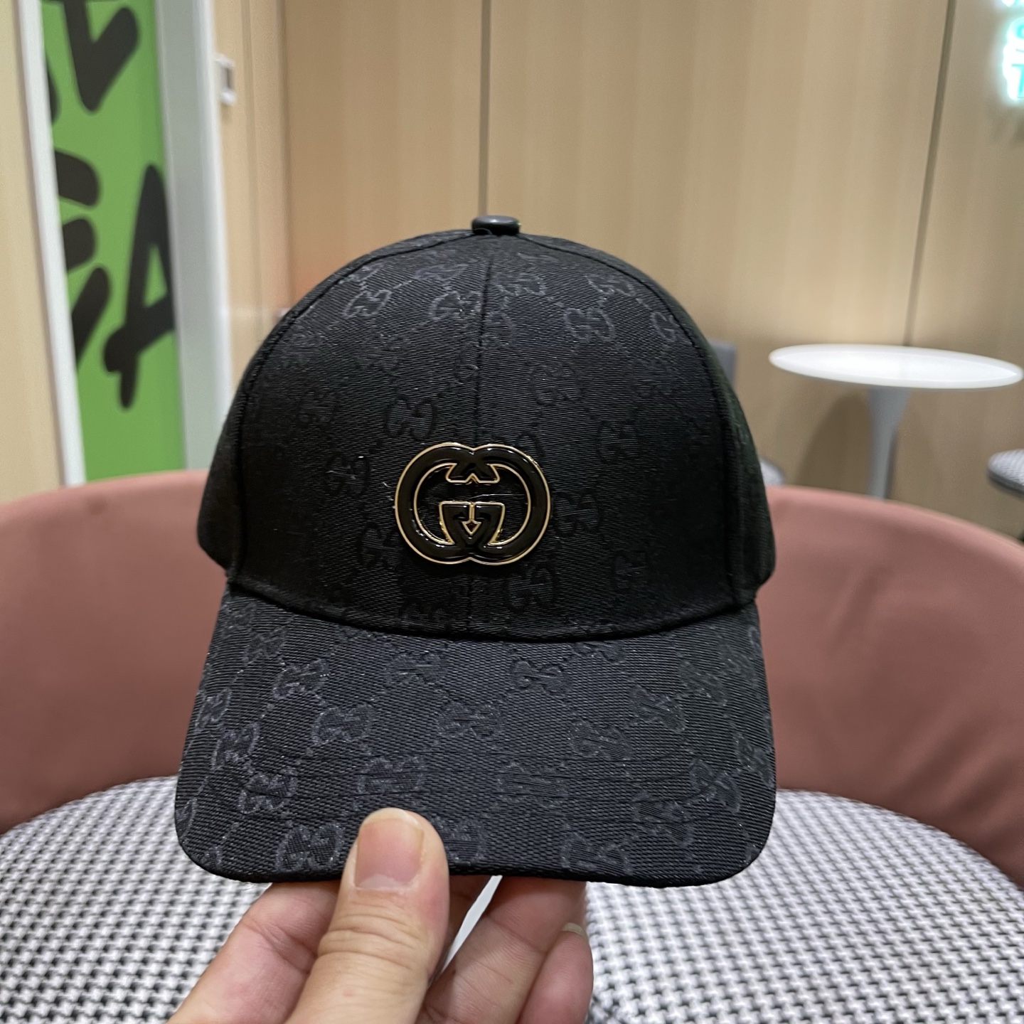 Gucci(古奇)新款原单棒球帽，细节可媲美专柜，原版帆布料质量超赞！帅男靓女首选，时尚百搭。基础头围5