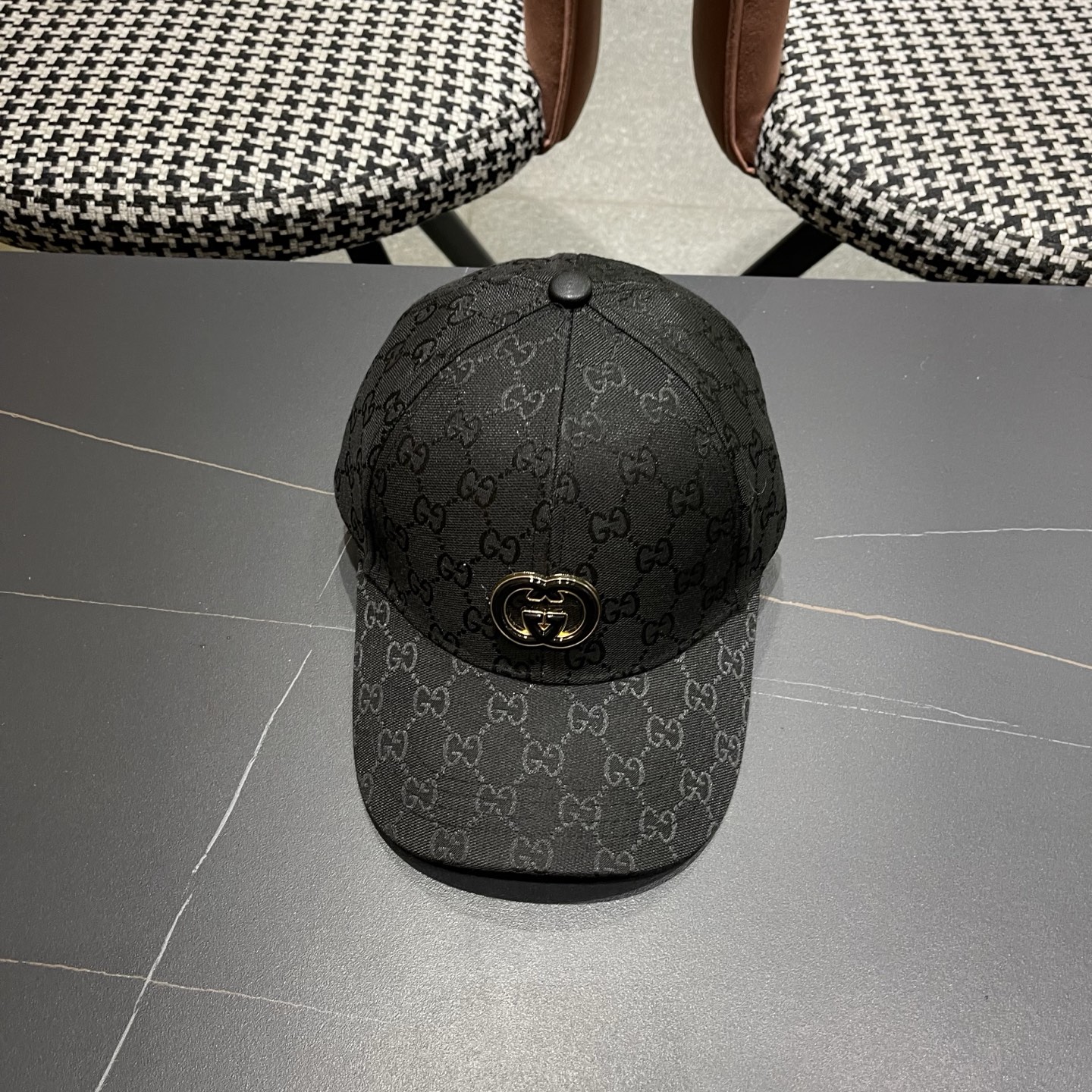 Gucci(古奇)新款原单棒球帽，细节可媲美专柜，原版帆布料质量超赞！帅男靓女首选，时尚百搭。基础头围5