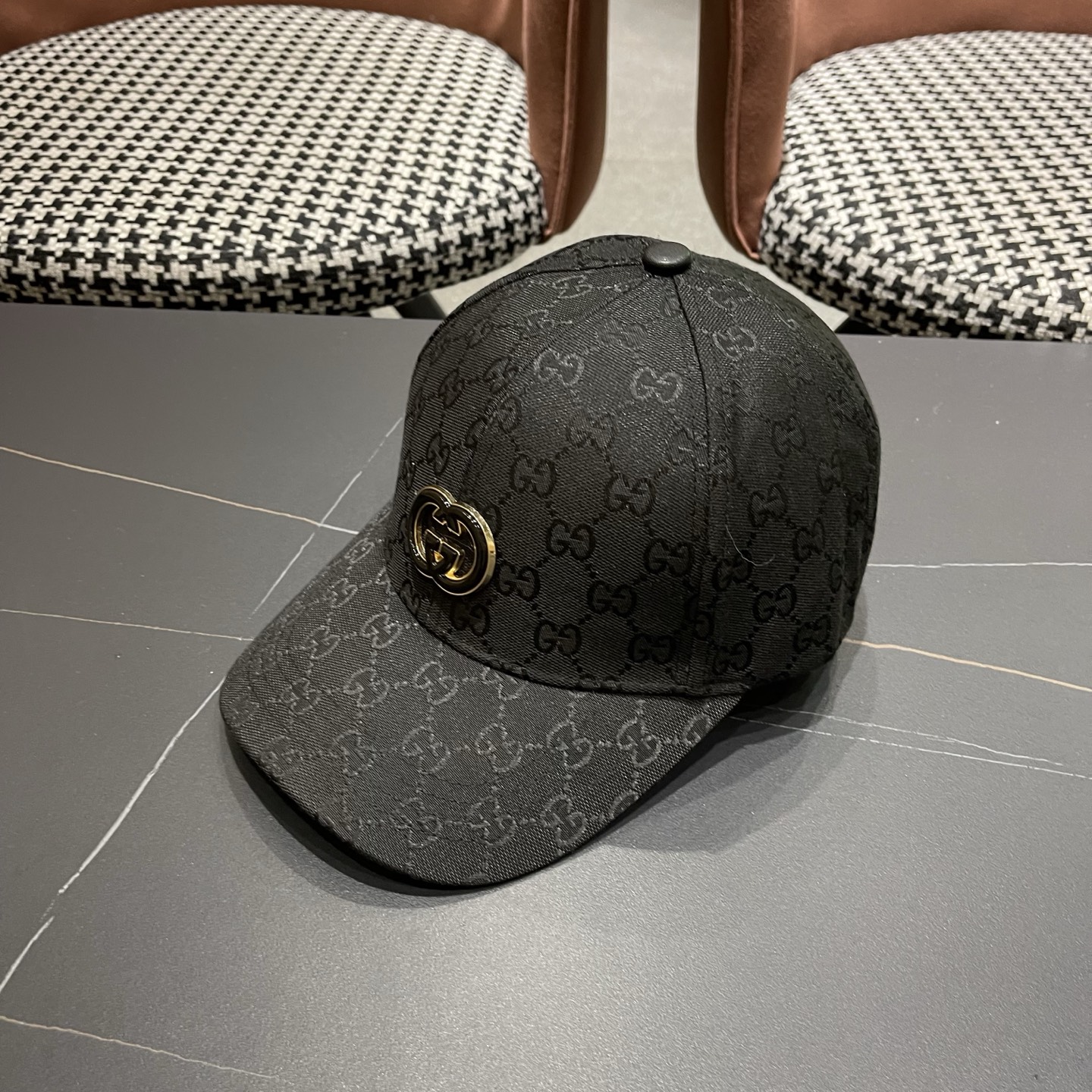 Gucci(古奇)新款原单棒球帽，细节可媲美专柜，原版帆布料质量超赞！帅男靓女首选，时尚百搭。基础头围5