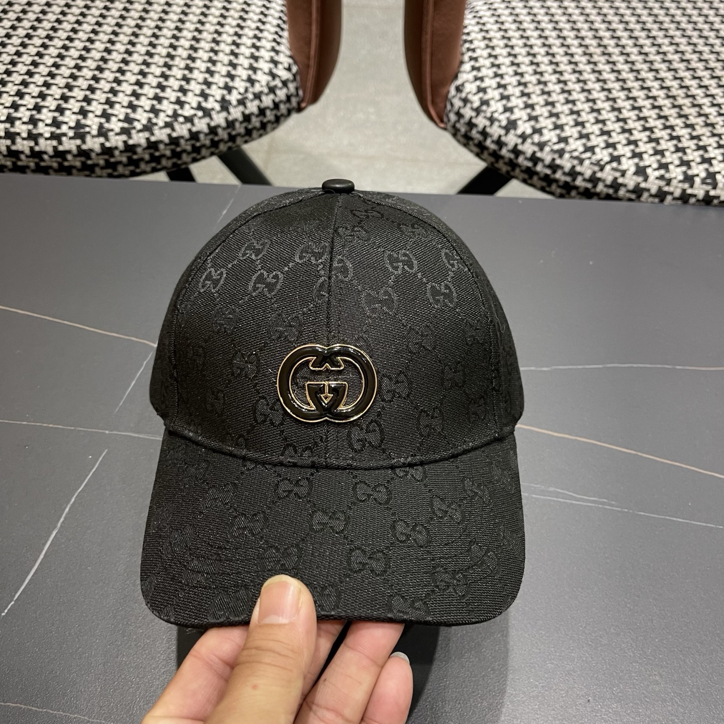 Gucci(古奇)新款原单棒球帽，细节可媲美专柜，原版帆布料质量超赞！帅男靓女首选，时尚百搭。基础头围5