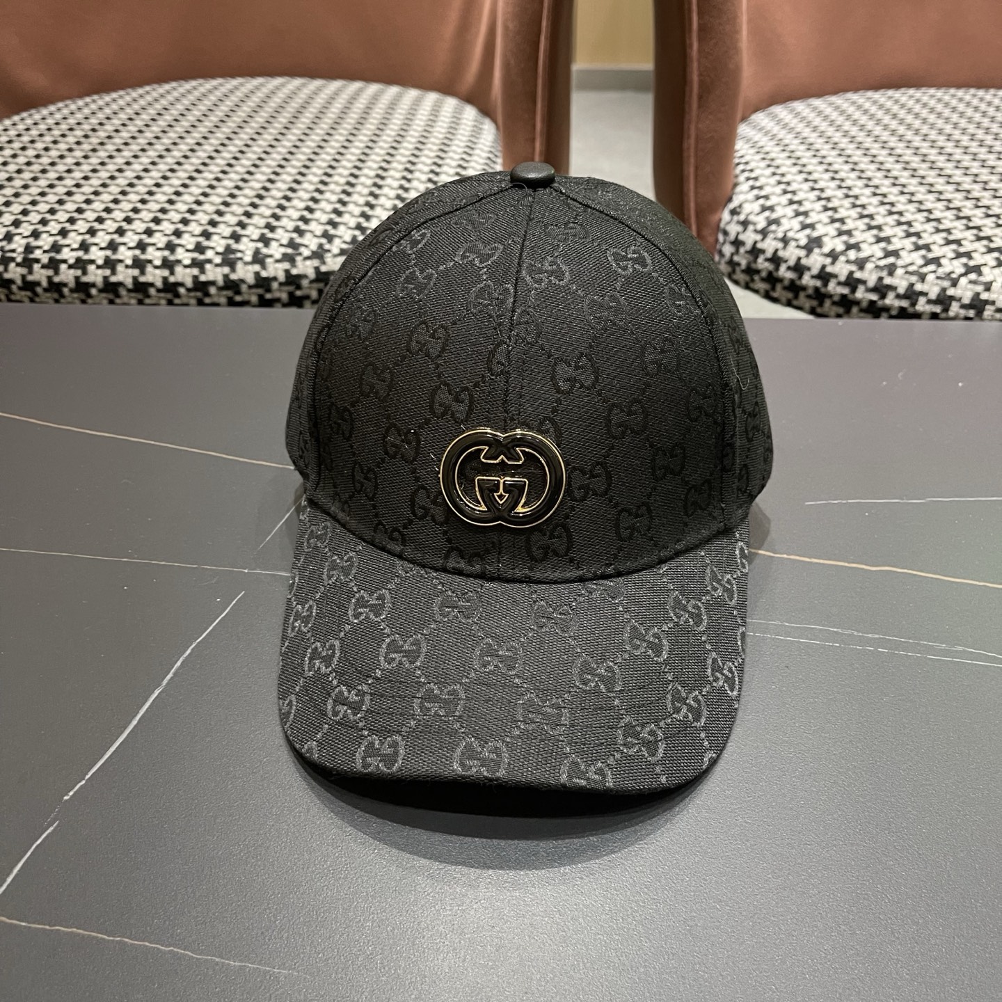 Gucci(古奇)新款原单棒球帽，细节可媲美专柜，原版帆布料质量超赞！帅男靓女首选，时尚百搭。基础头围5