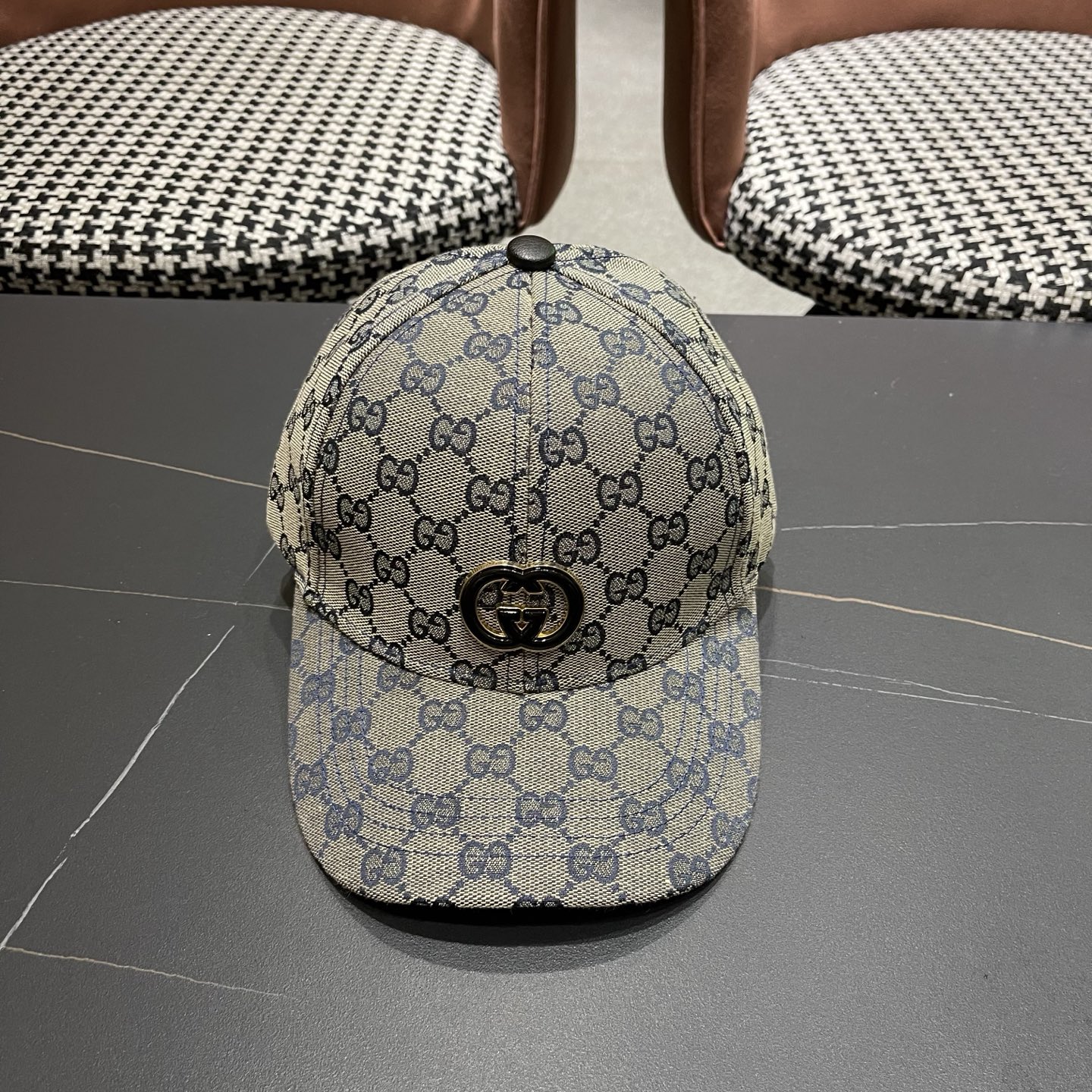 Gucci(古奇)新款原单棒球帽，细节可媲美专柜，原版帆布料质量超赞！帅男靓女首选，时尚百搭。基础头围5