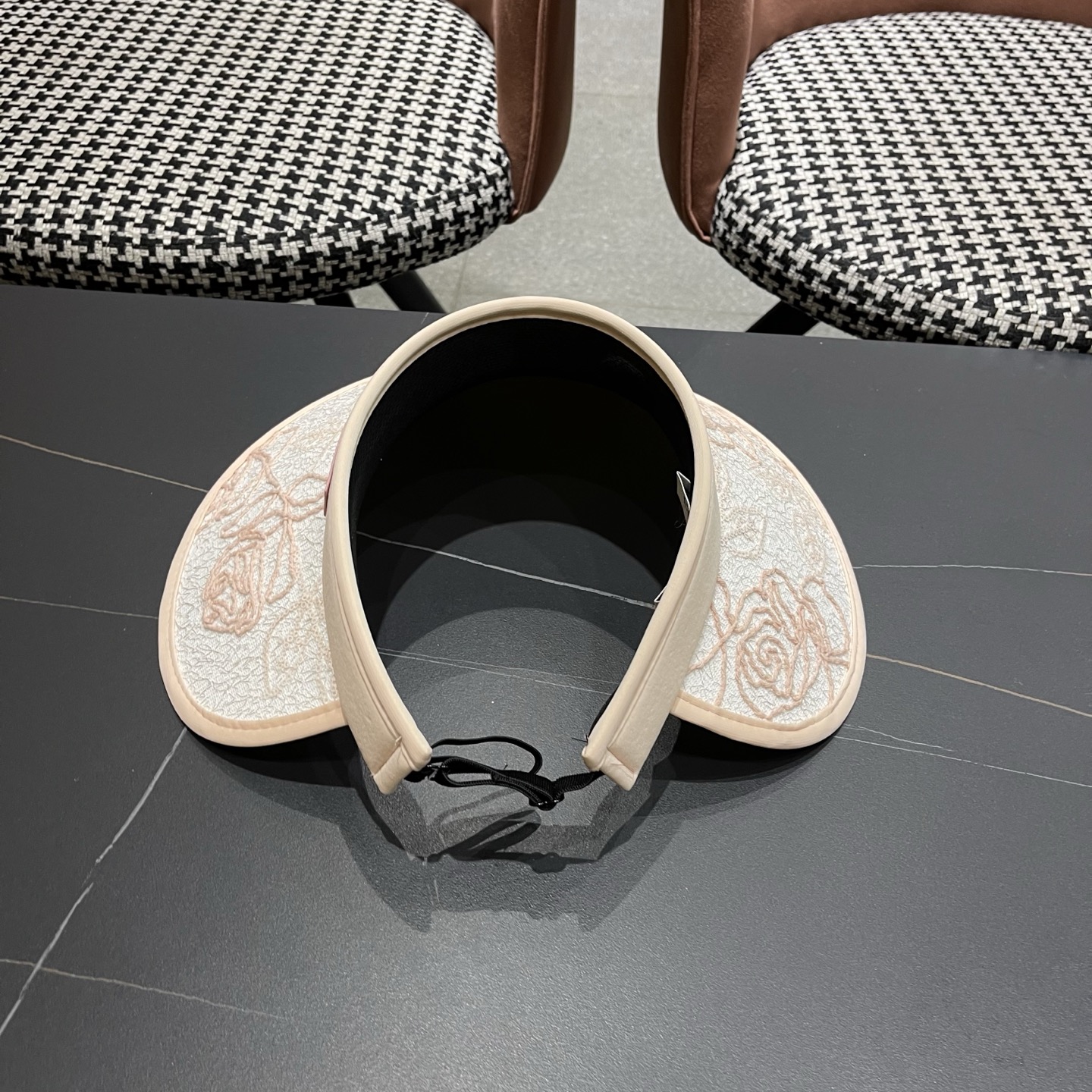 Dior迪奥 时尚蕾丝空顶帽女夏季海边度假大帽檐防晒遮阳帽加宽发箍帽骑车帽