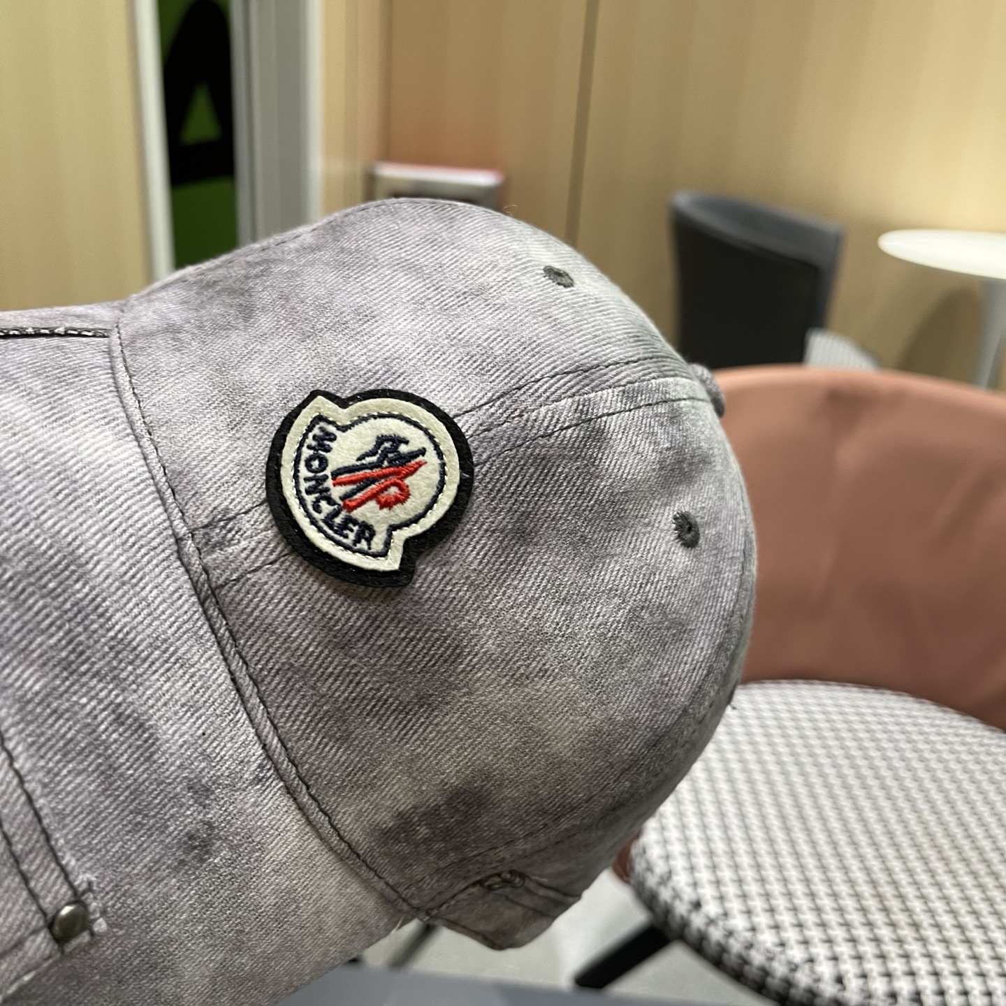 MONCLER（蒙口）日系做旧棒球帽女春夏季休闲扎染复古个性帽子百搭潮流鸭舌帽情侣