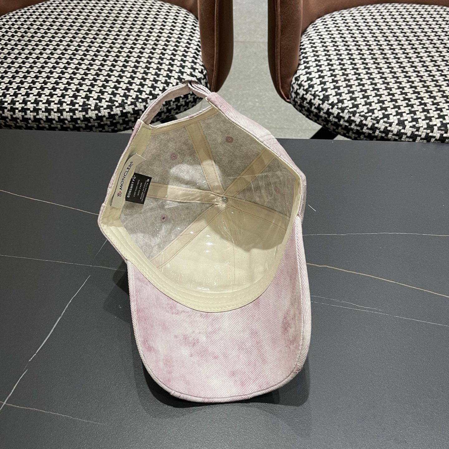 MONCLER（蒙口）日系做旧棒球帽女春夏季休闲扎染复古个性帽子百搭潮流鸭舌帽情侣