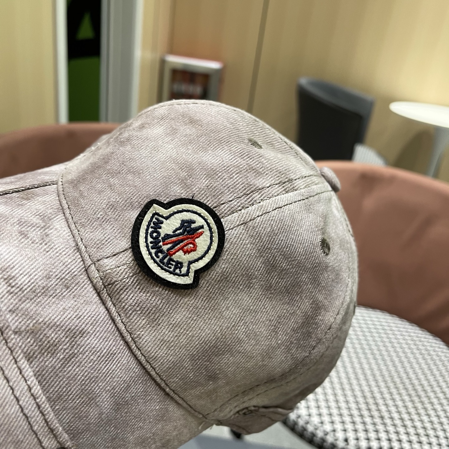 MONCLER（蒙口）日系做旧棒球帽女春夏季休闲扎染复古个性帽子百搭潮流鸭舌帽情侣