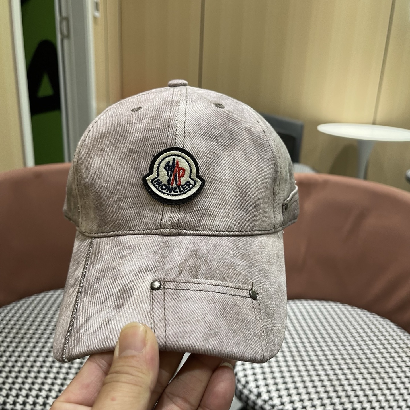 MONCLER（蒙口）日系做旧棒球帽女春夏季休闲扎染复古个性帽子百搭潮流鸭舌帽情侣