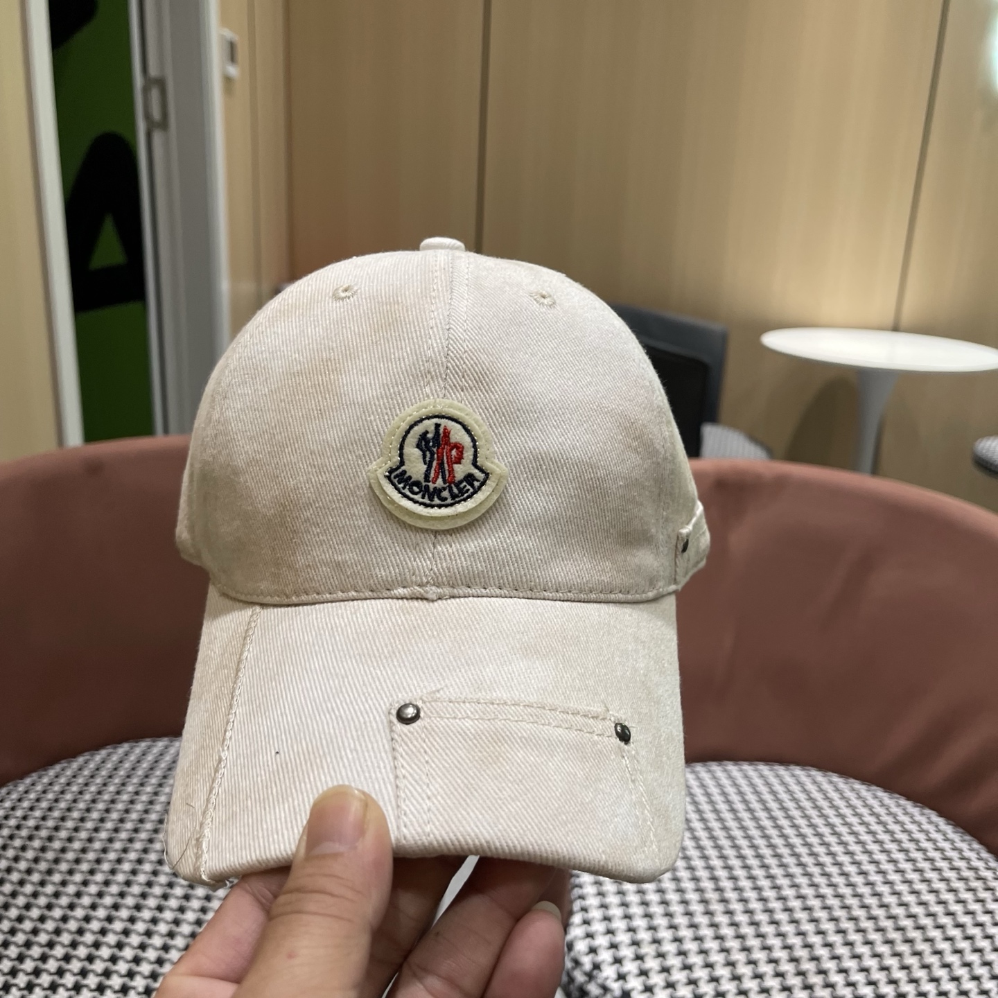 MONCLER（蒙口）日系做旧棒球帽女春夏季休闲扎染复古个性帽子百搭潮流鸭舌帽情侣