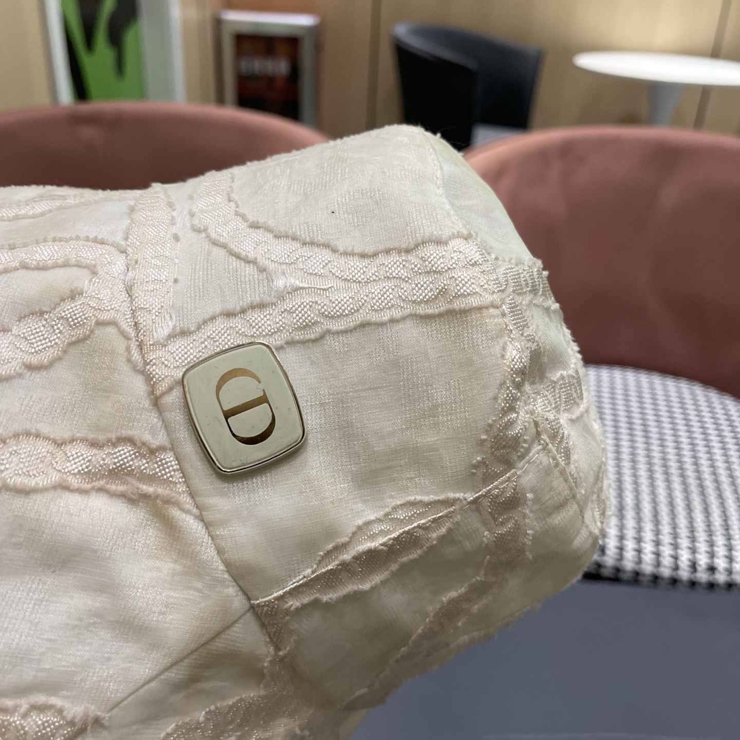 Dior迪奥 薄款设计师款蕾丝渔夫帽子女户外百搭盆帽素颜遮脸遮阳防晒帽